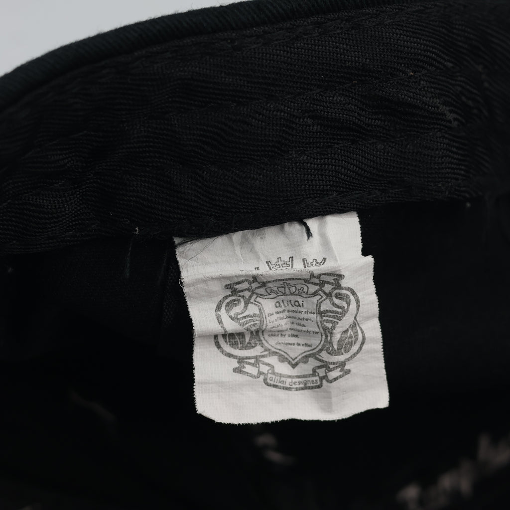 Thrifted Damplush Diamond Graphic Strapback Hat | Black | Size 56-58cm