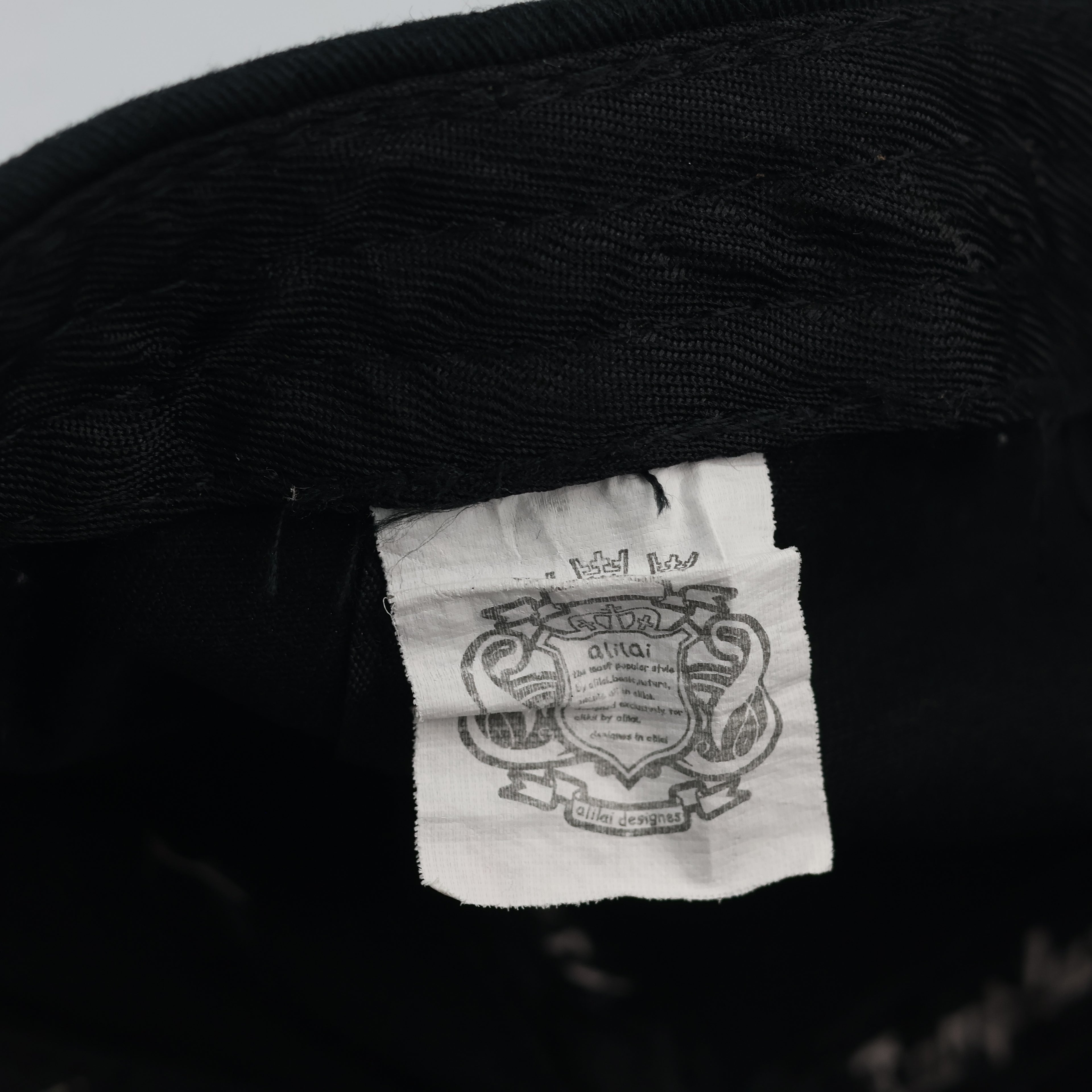 Thrifted Damplush Diamond Graphic Strapback Hat | Black | Size 56-58cm