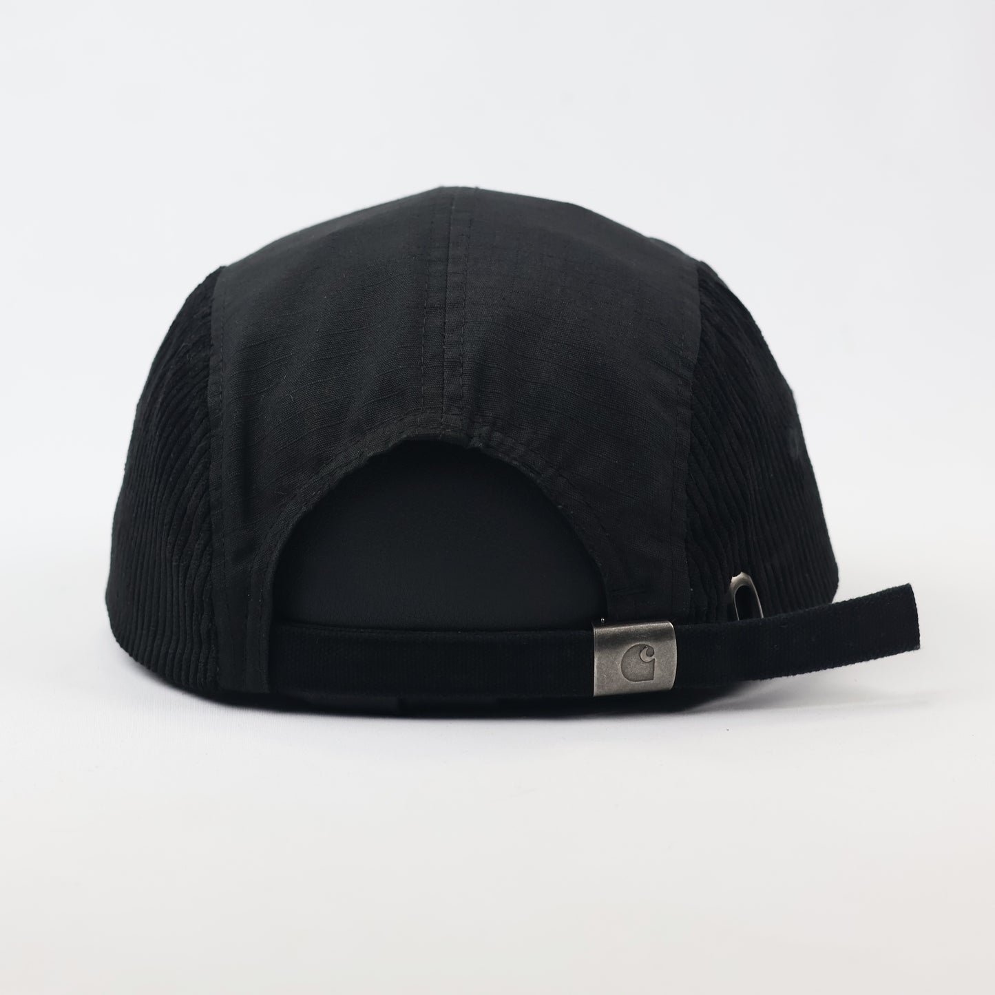 Carhartt WIP Medley 5-Panel Thrifted Cap – Black Corduroy & Canvas Mix