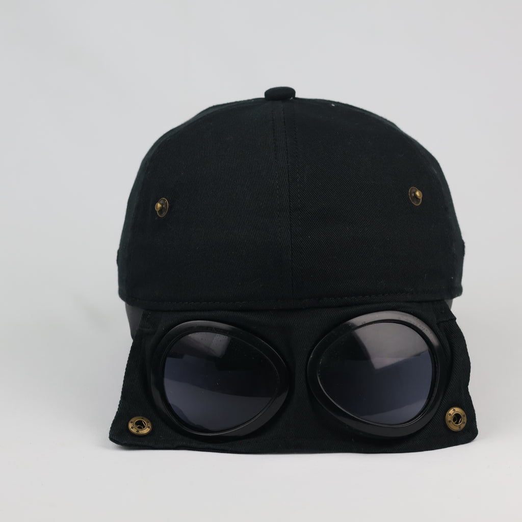 Thrifted C.P. Company Black Tactical Goggle Hat (Size 57cm)