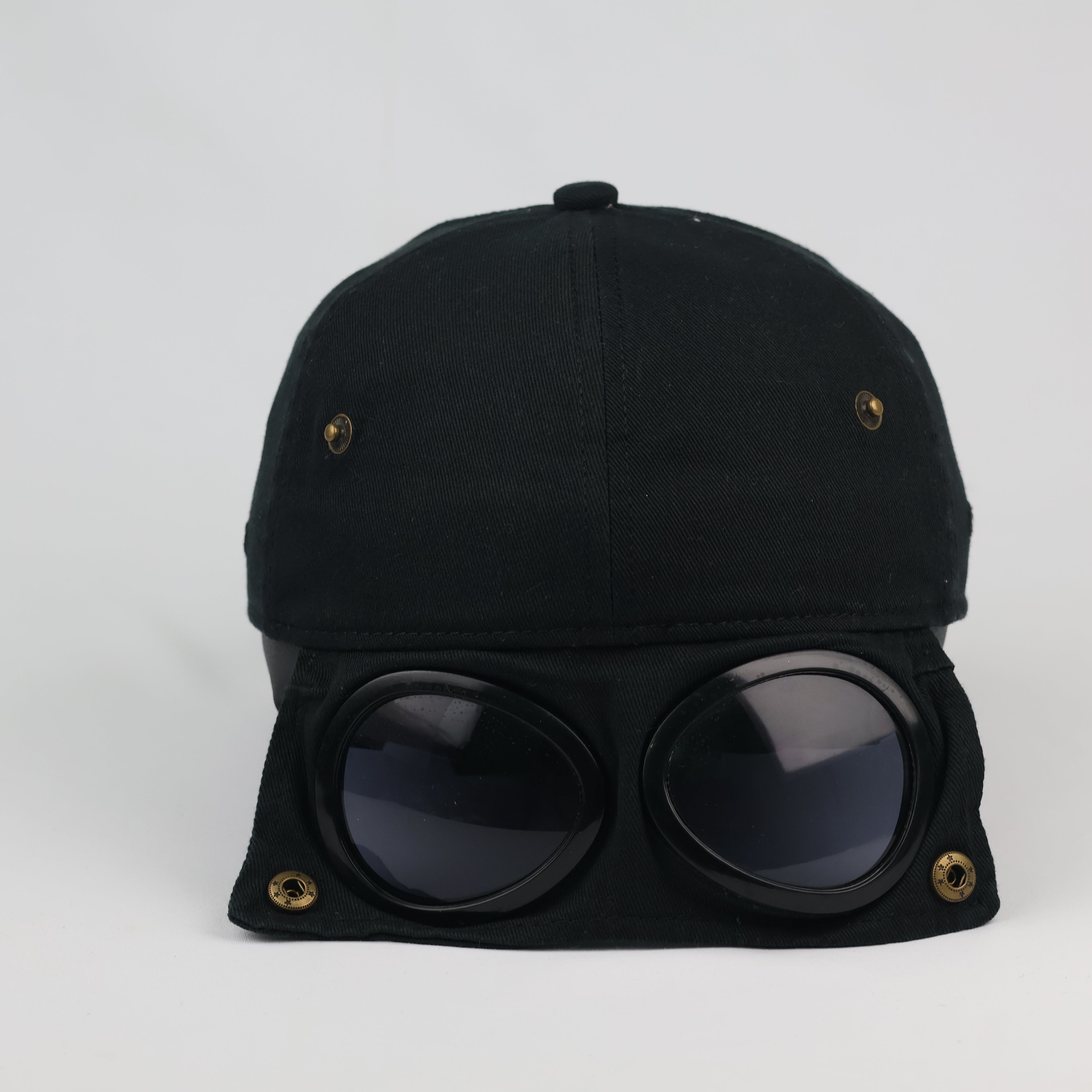 Thrifted C.P. Company Black Tactical Goggle Hat (Size 57cm)