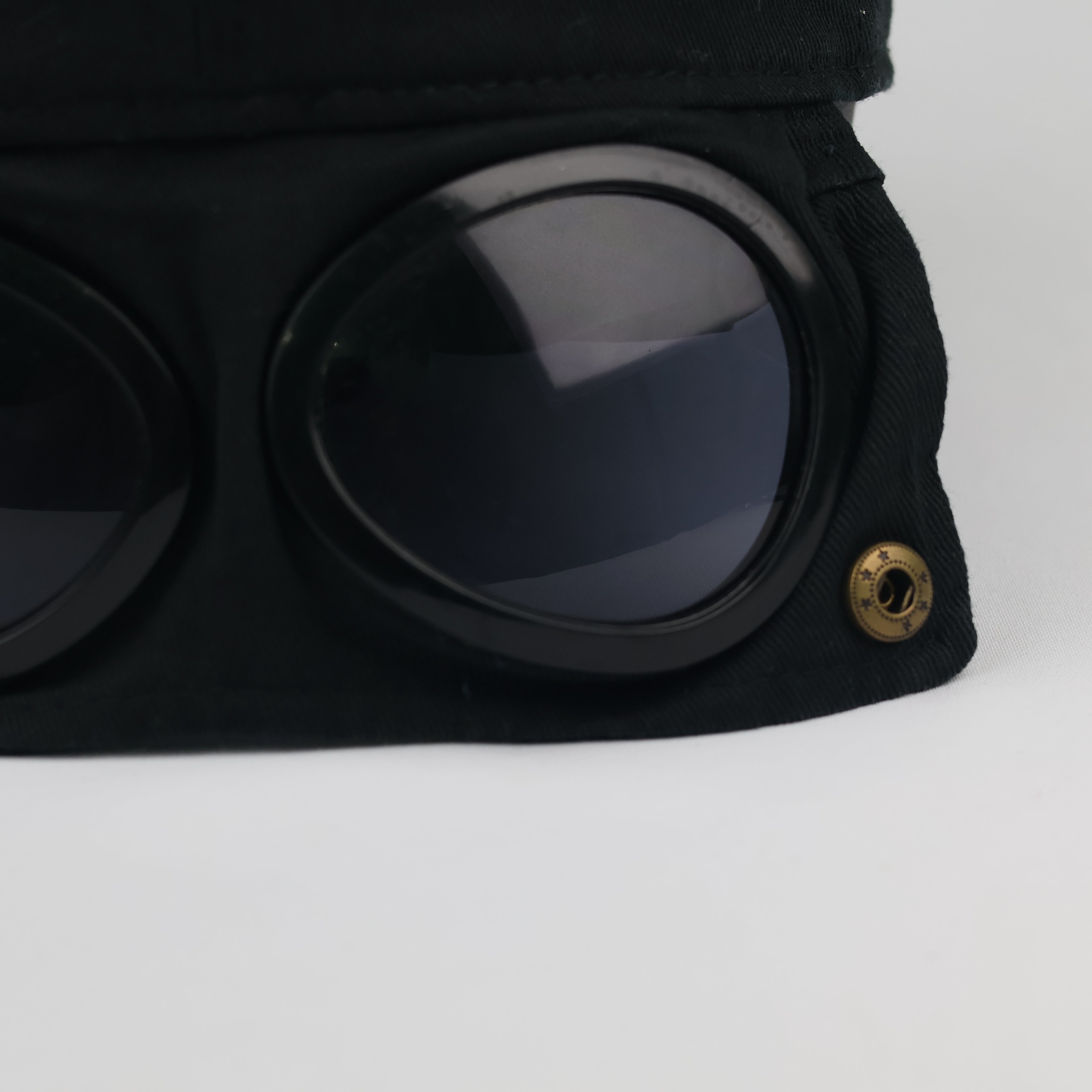 Thrifted C.P. Company Black Tactical Goggle Hat (Size 57cm)