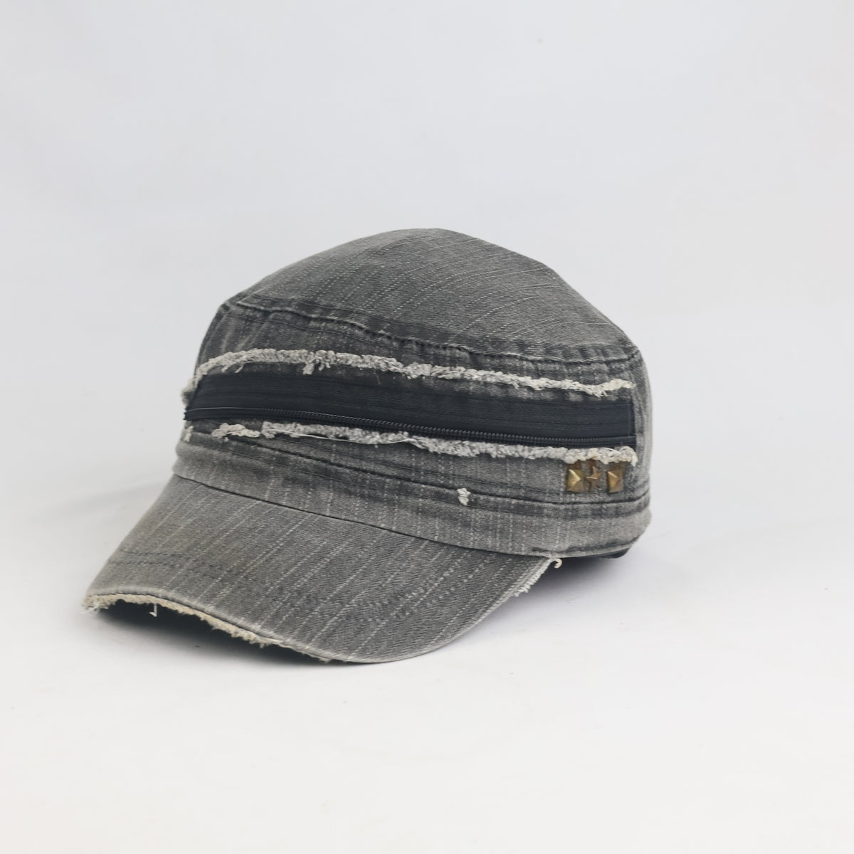 Vintage T-Base Grunge Distressed Denim Cadet Cap (58-60 cm) | 10258