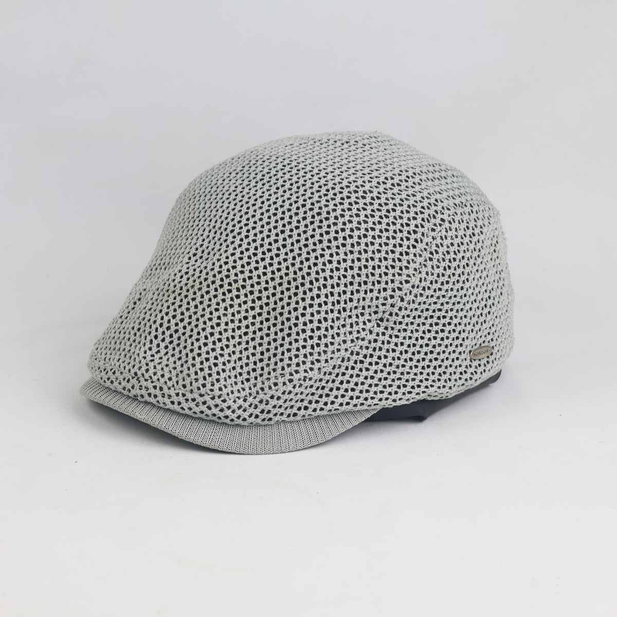 Thrifted METROCITY Mesh Flat Cap | Classic Grey Cabbie Hat (Size 58-60 cm) | 10262