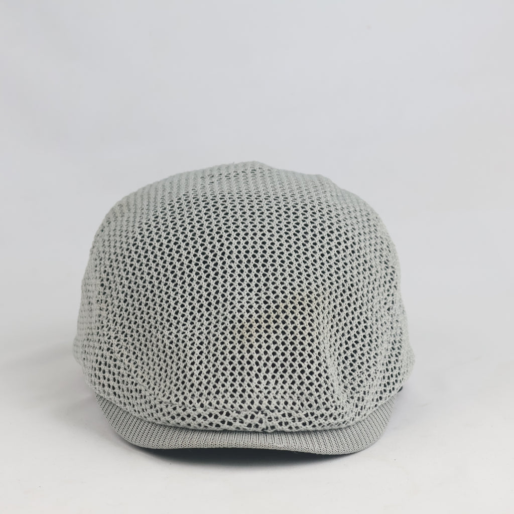 Thrifted METROCITY Mesh Flat Cap | Classic Grey Cabbie Hat (Size 58-60 cm) | 10262
