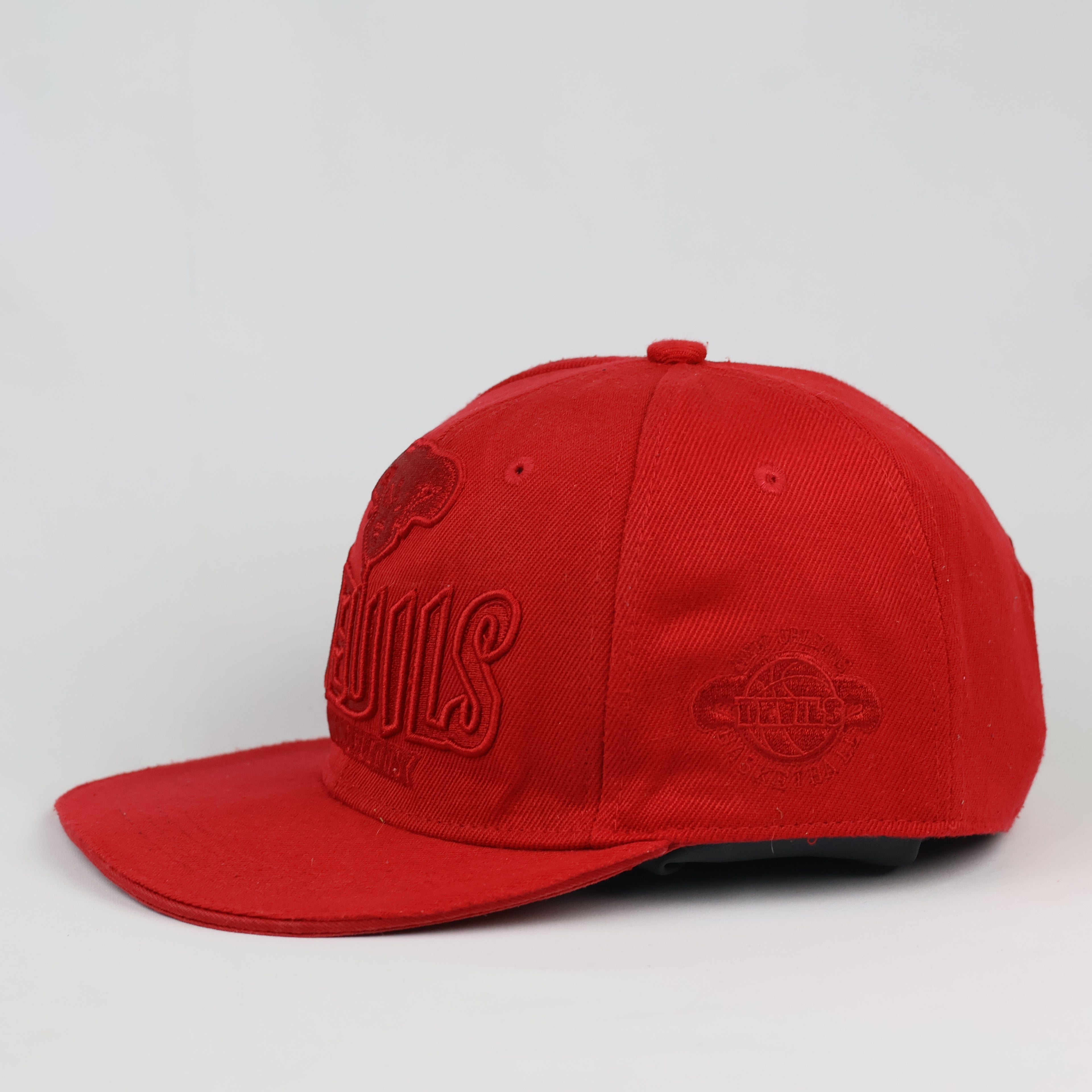 Thrifted FSBN Basketball Sports Edition Red Snapback Hat