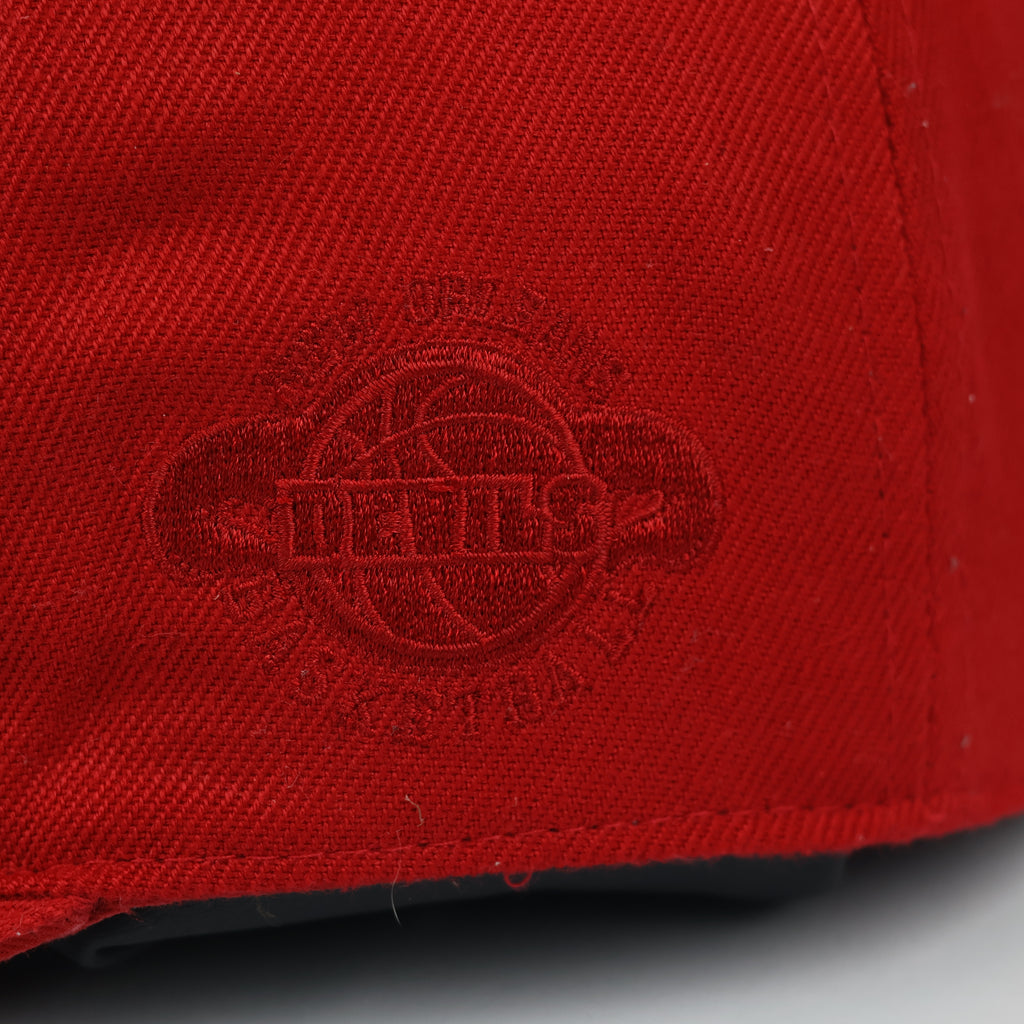 Thrifted FSBN Basketball Sports Edition Red Snapback Hat