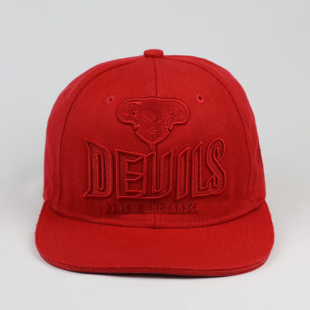 Thrifted FSBN Basketball Sports Edition Red Snapback Hat