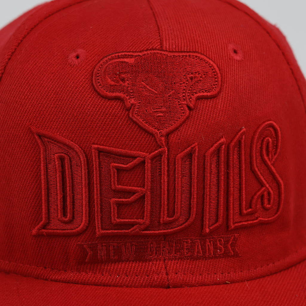 Thrifted FSBN Basketball Sports Edition Red Snapback Hat