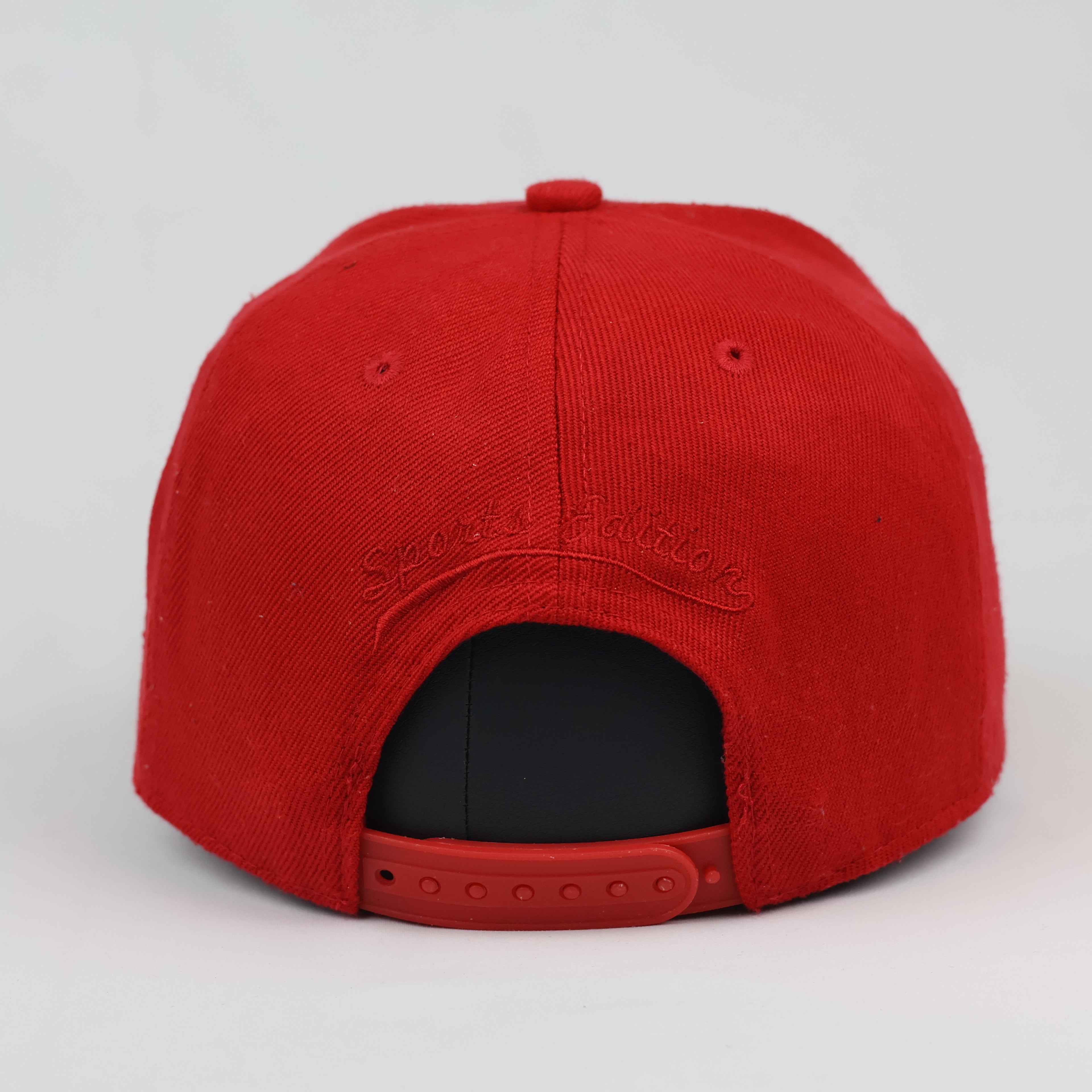 Thrifted FSBN Basketball Sports Edition Red Snapback Hat