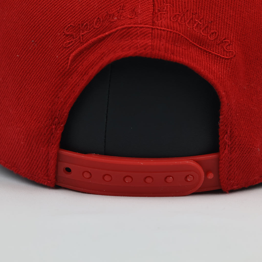 Thrifted FSBN Basketball Sports Edition Red Snapback Hat