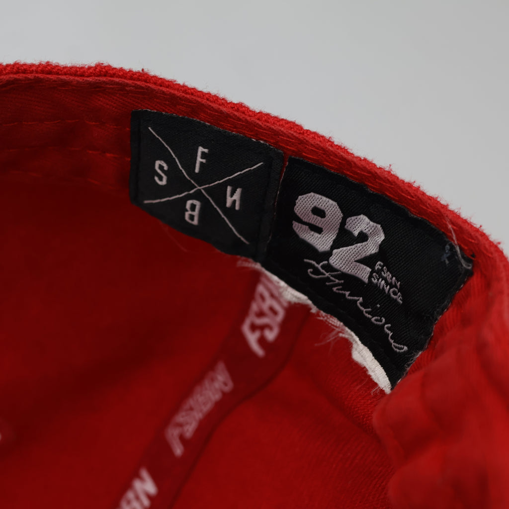 Thrifted FSBN Basketball Sports Edition Red Snapback Hat