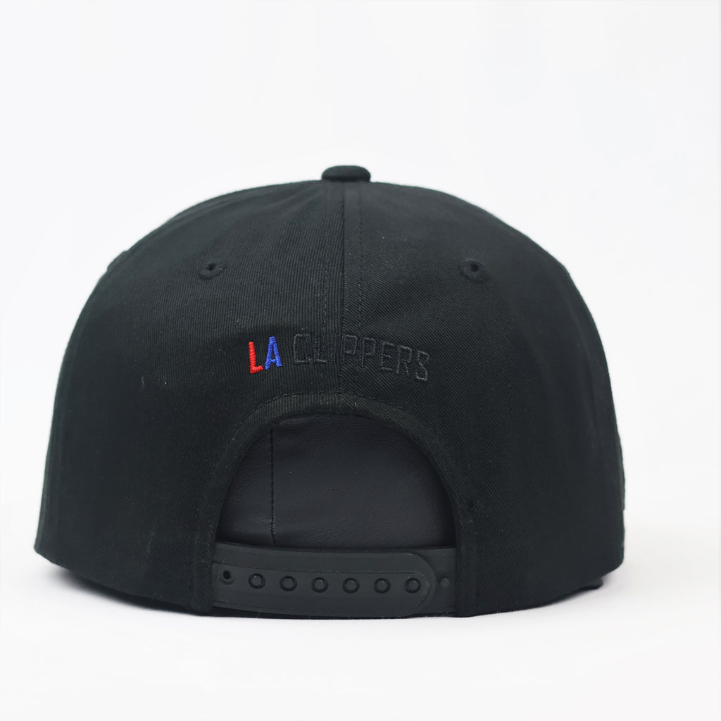 NBA LA Clippers Black Gothic Logo Thrifted Snapback Cap