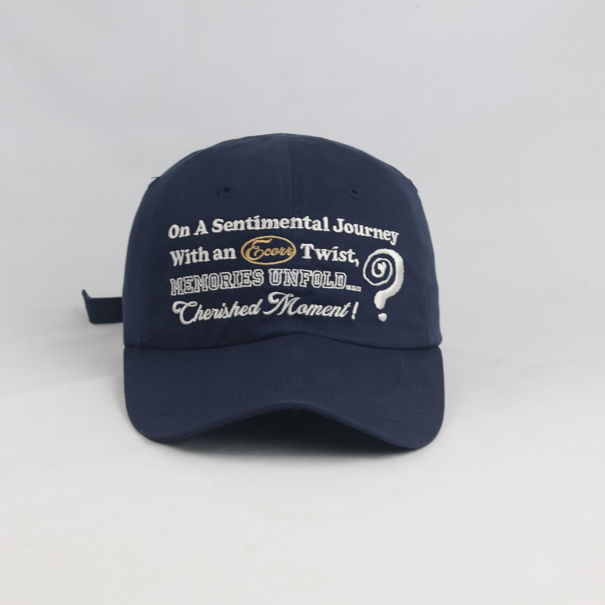 Thrifted Navy Blue Text Design Baseball Hat (58-60 cm) | 10257