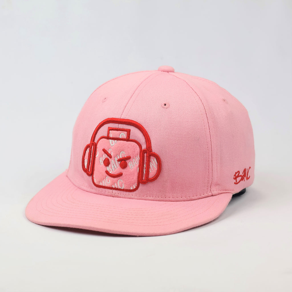 Retro Pink BANC "Originators of the Bag" Fitted Streetwear Thrifted Hat