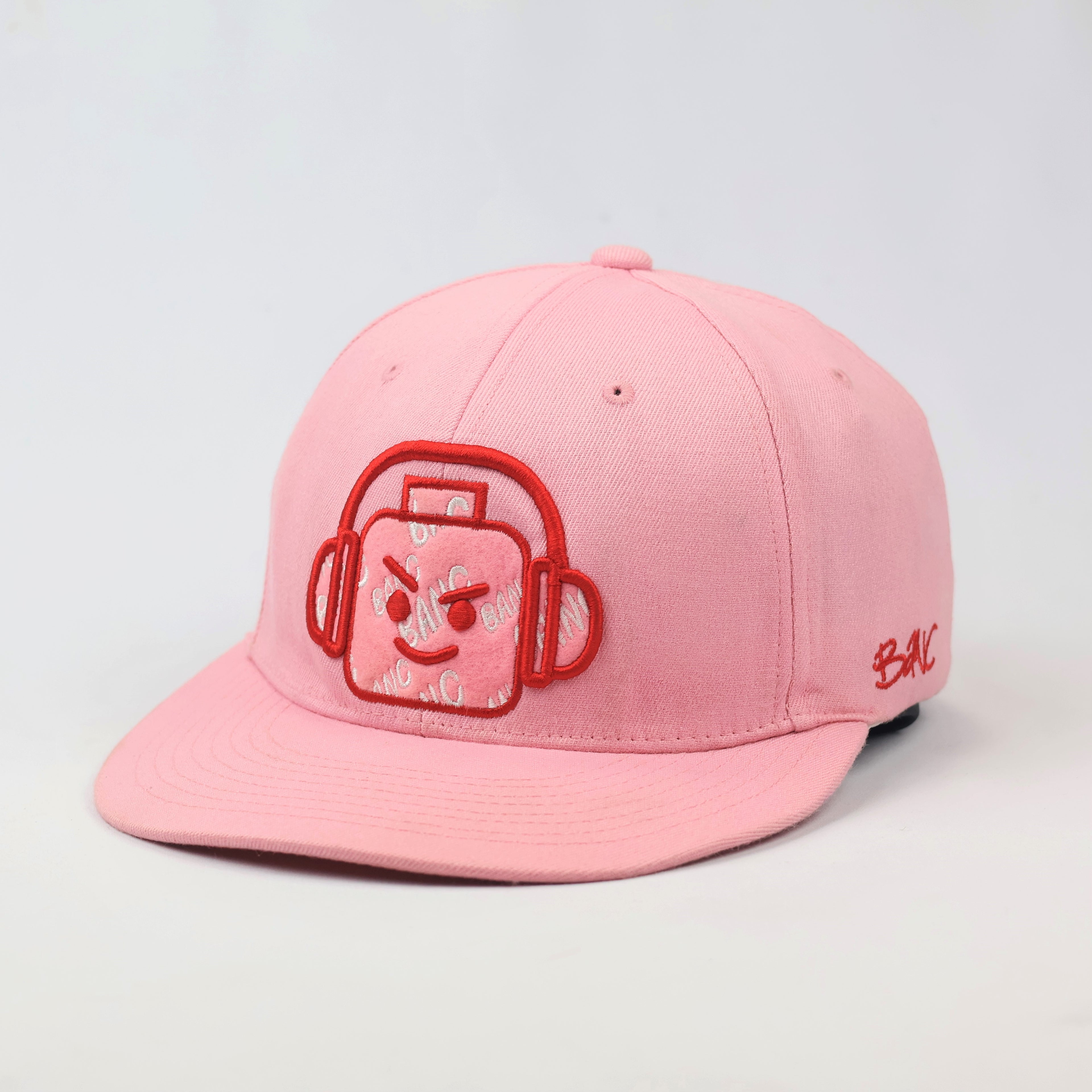 Retro Pink BANC "Originators of the Bag" Fitted Streetwear Thrifted Hat