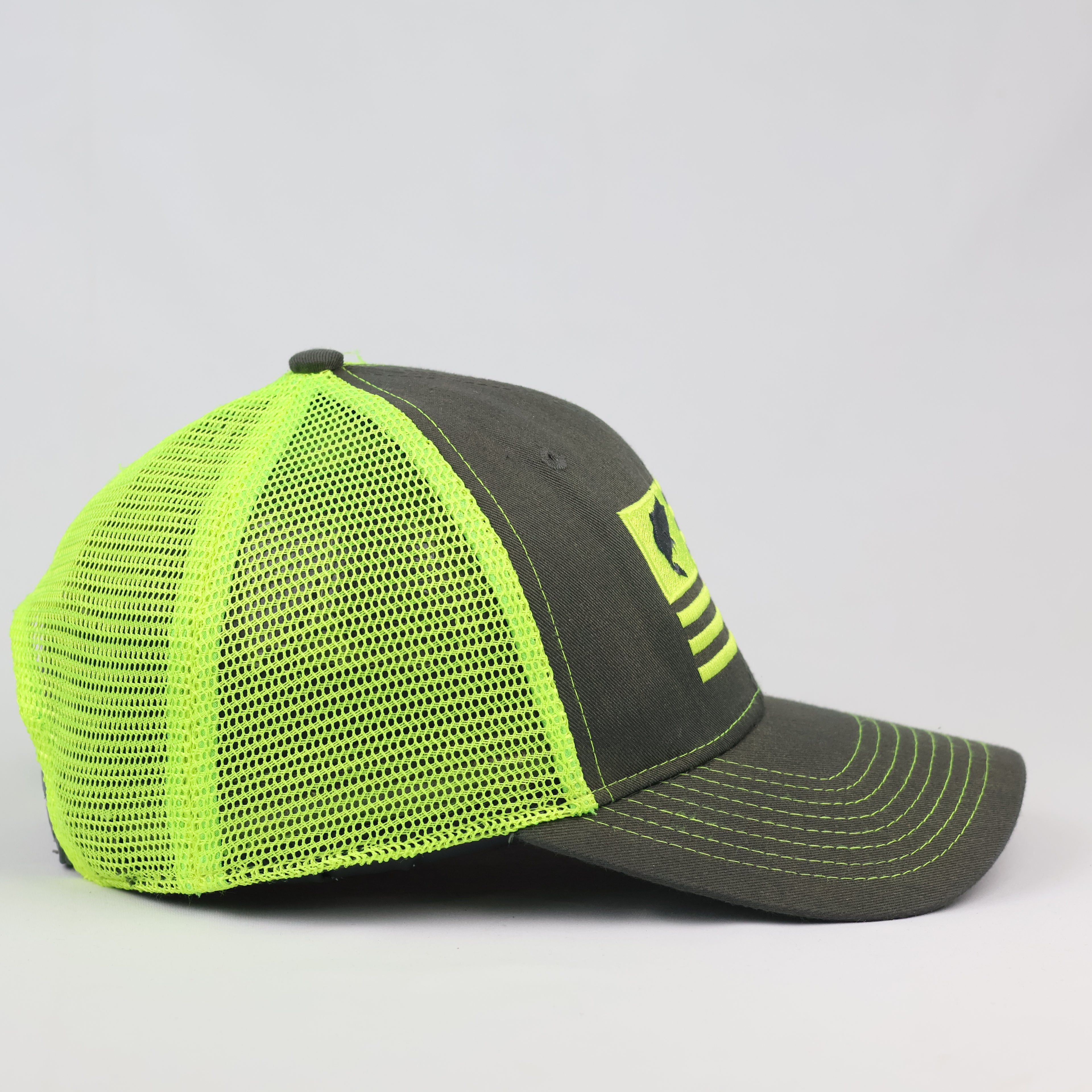 Thrifted Fierce 901 Fishing American Flag Mesh Cap