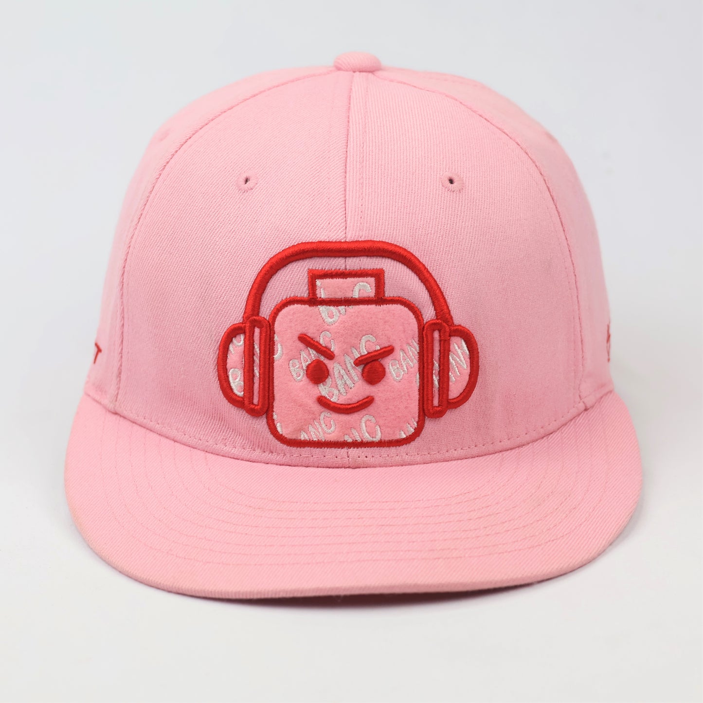 Retro Pink BANC "Originators of the Bag" Fitted Streetwear Thrifted Hat