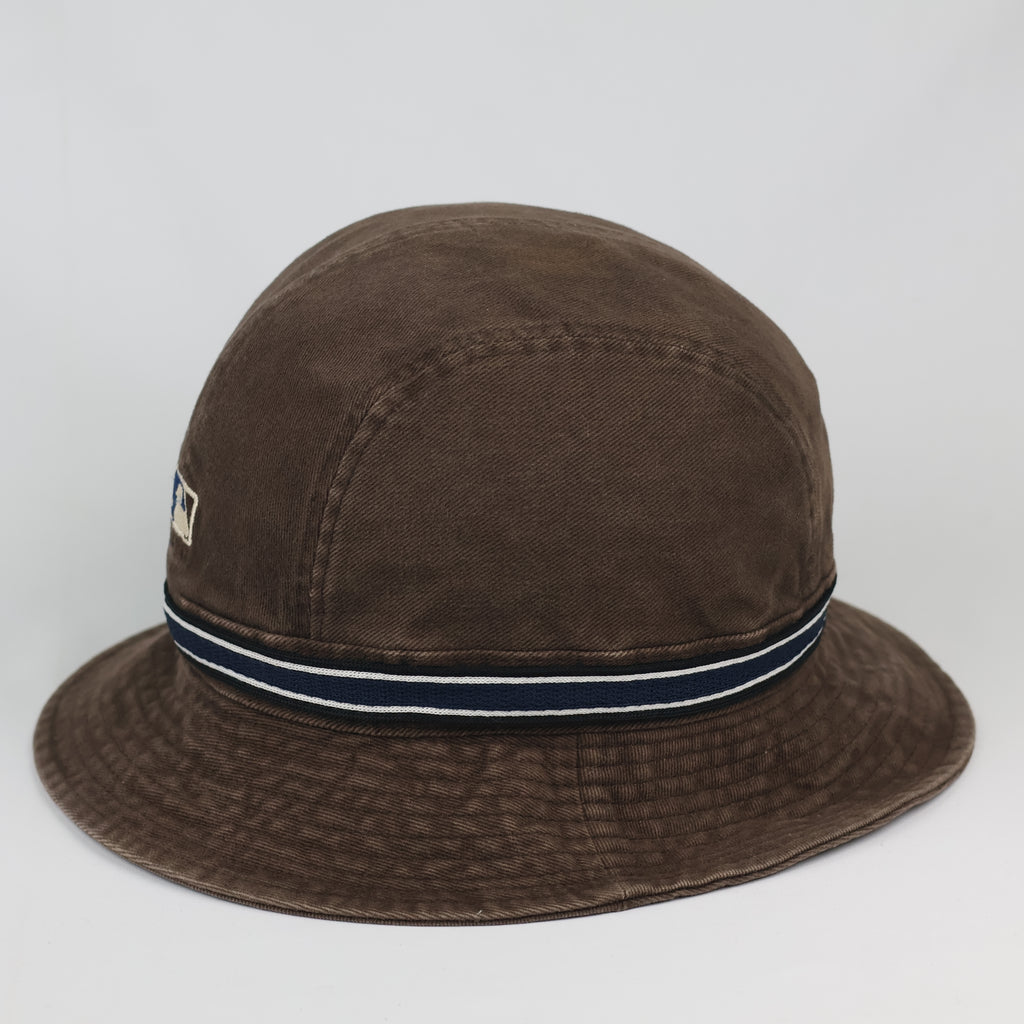 Vintage MLB Houston Astros Embroidered Bucket Thrifted Hat – Washed Brown