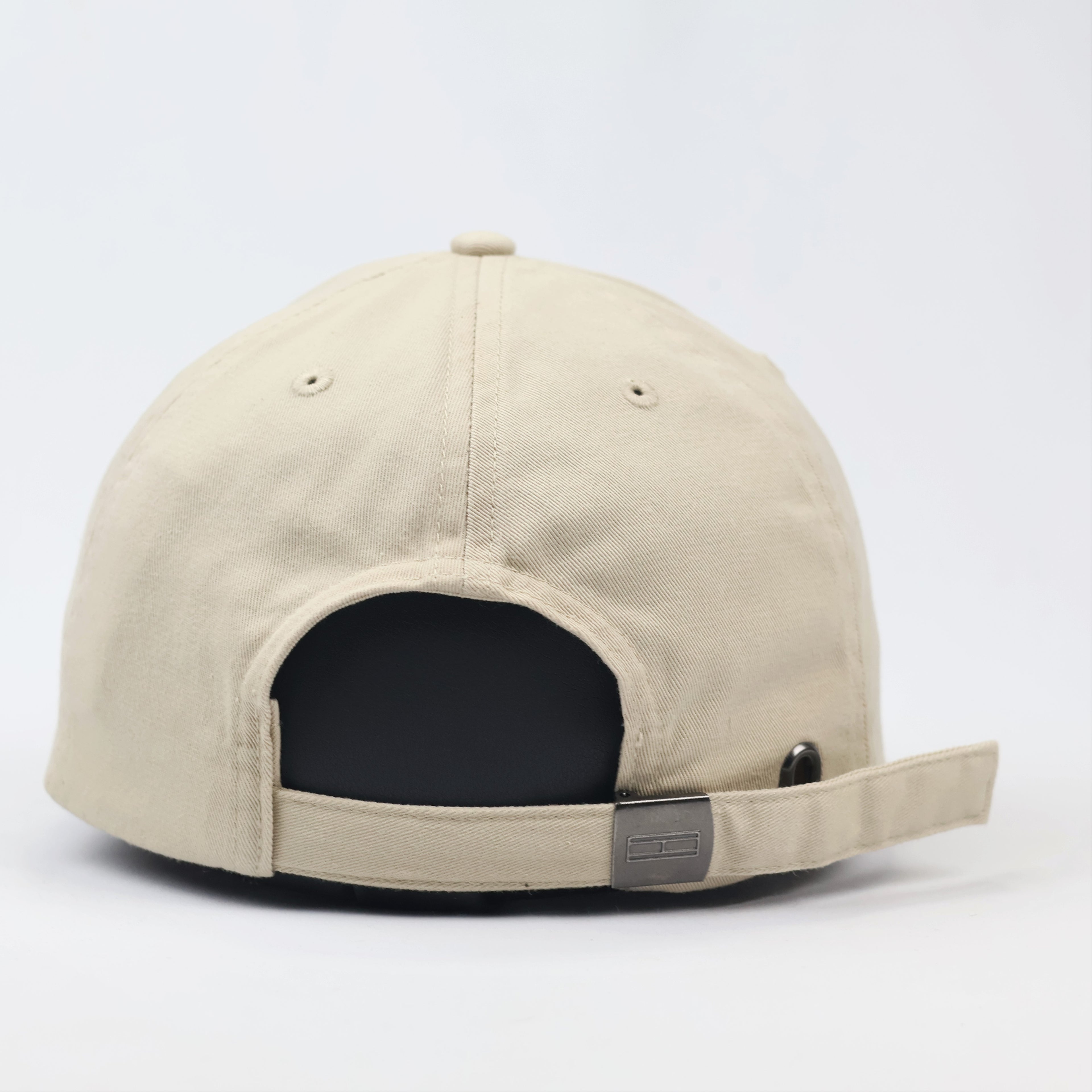 Classic Tommy Hilfiger Khaki Cotton Dad Thrifted Hat - Premium Thrift