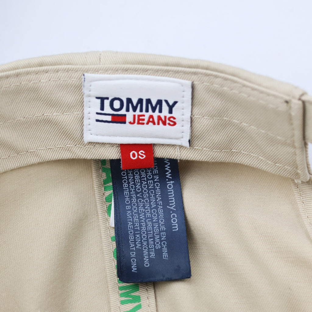 Classic Tommy Hilfiger Khaki Cotton Dad Thrifted Hat - Premium Thrift