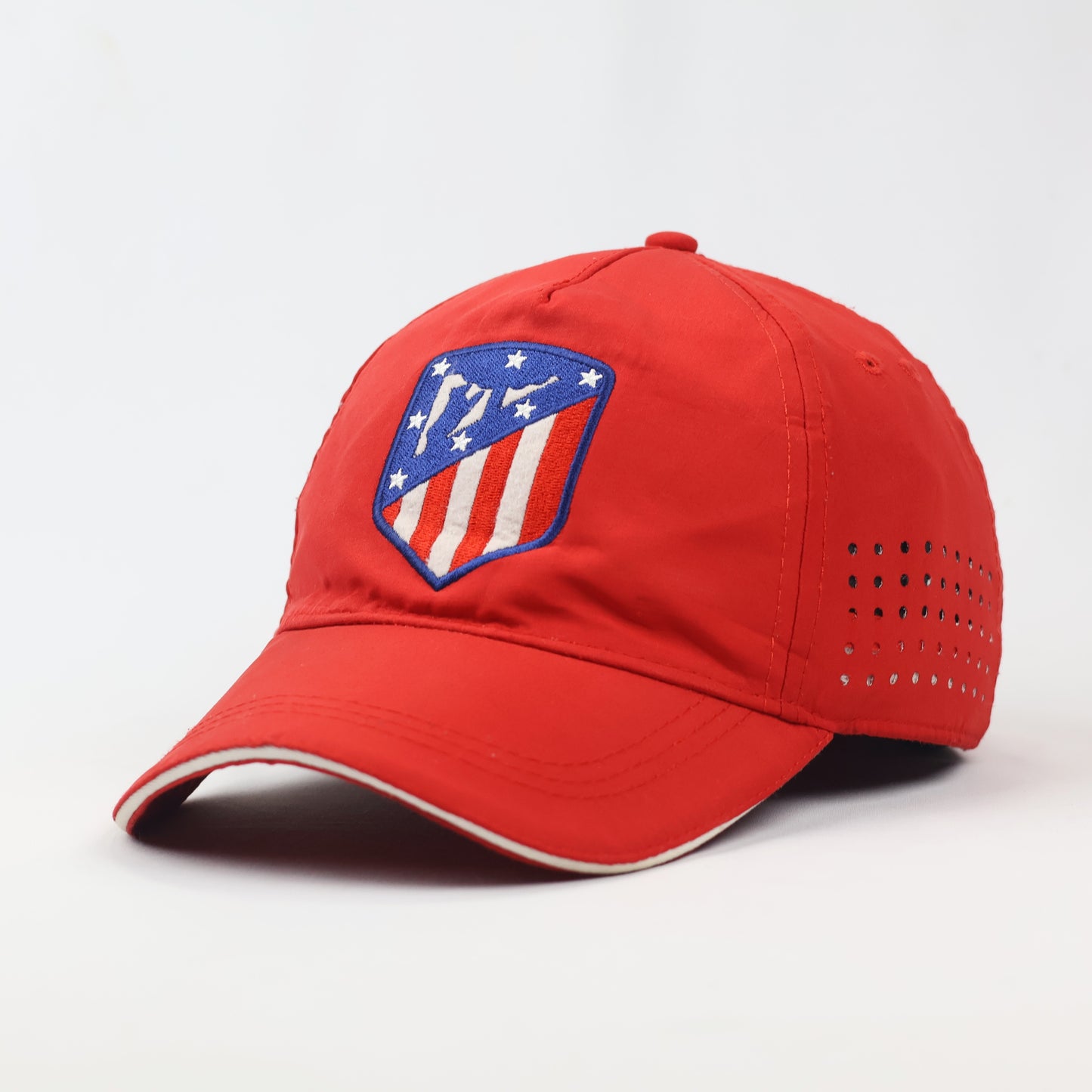Official Atlético de Madrid Red Laser-Cut Breathable Thrifted Sports Hat