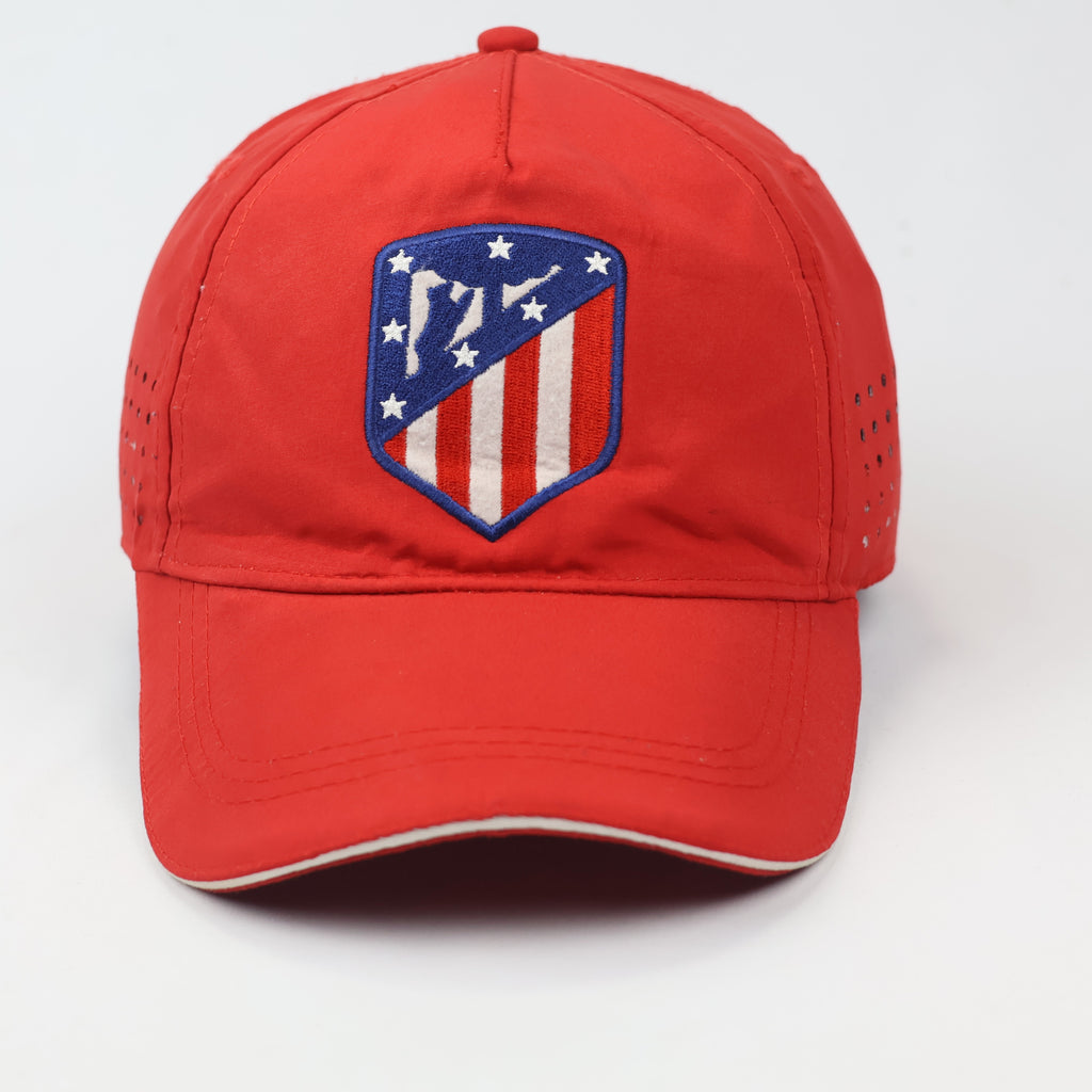 Official Atlético de Madrid Red Laser-Cut Breathable Thrifted Sports Hat