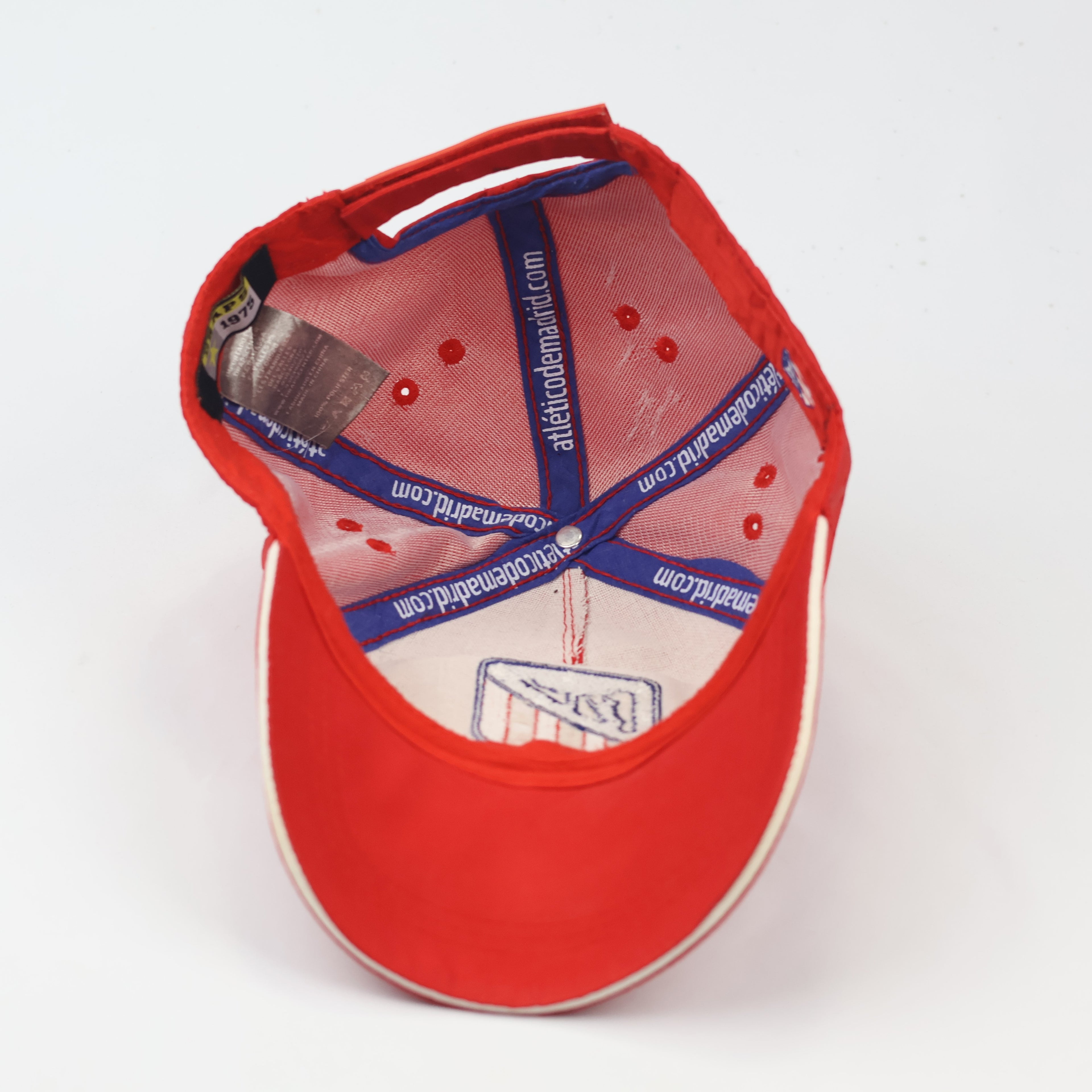 Official Atlético de Madrid Red Laser-Cut Breathable Thrifted Sports Hat
