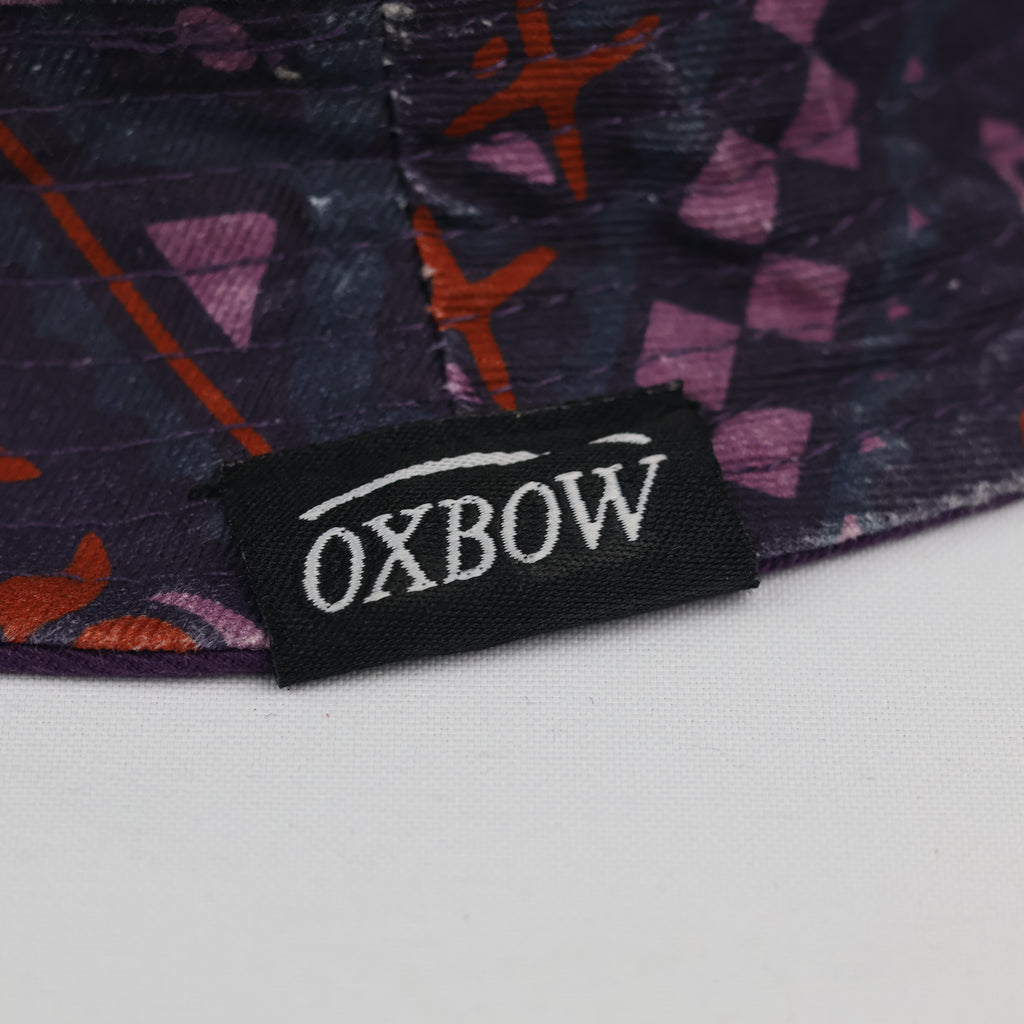 Retro Oxbow All-Over Pattern Bucket Hat - Dark Purple (Size S/M)