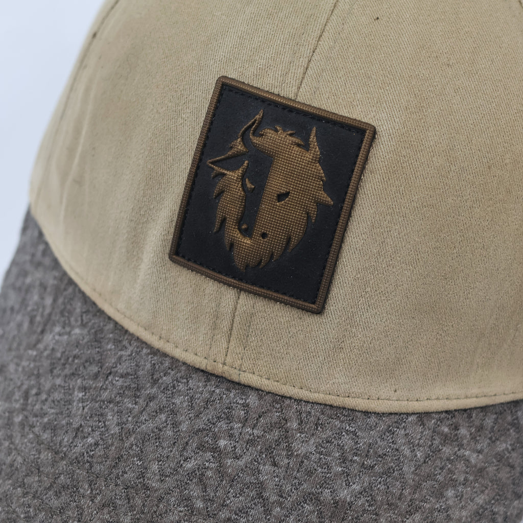 Premium Black Yak Outdoor Cap - Embroidered Yak Logo Strapback Thrifted Hat