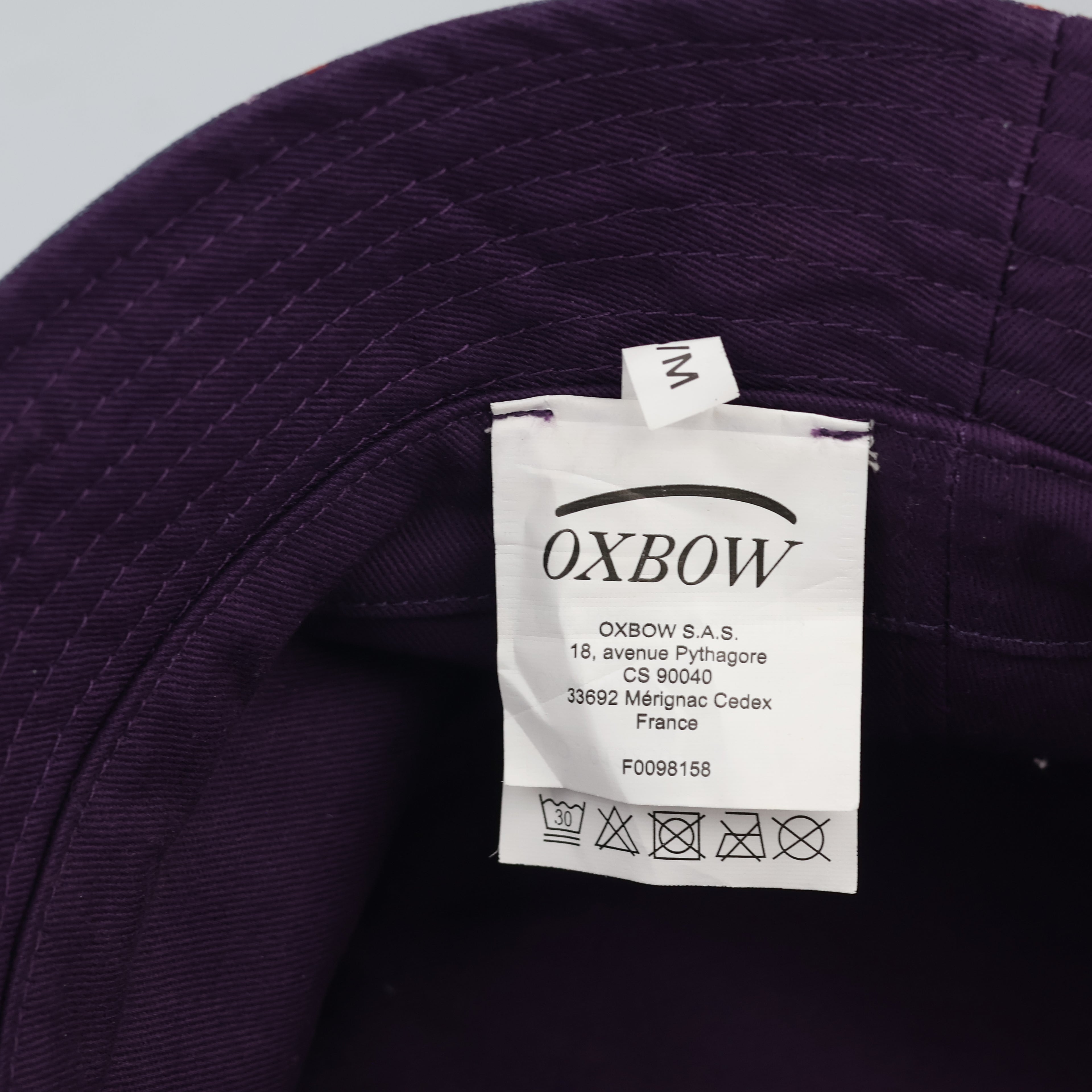 Retro Oxbow All-Over Pattern Bucket Hat - Dark Purple (Size S/M)