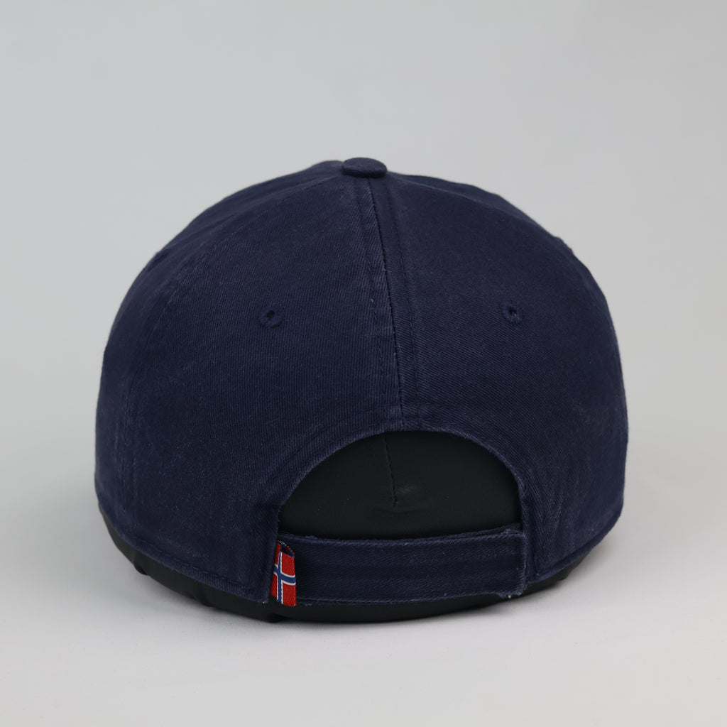 Thrifted Napapijri Geographic Baseball Hat | Navy Blue