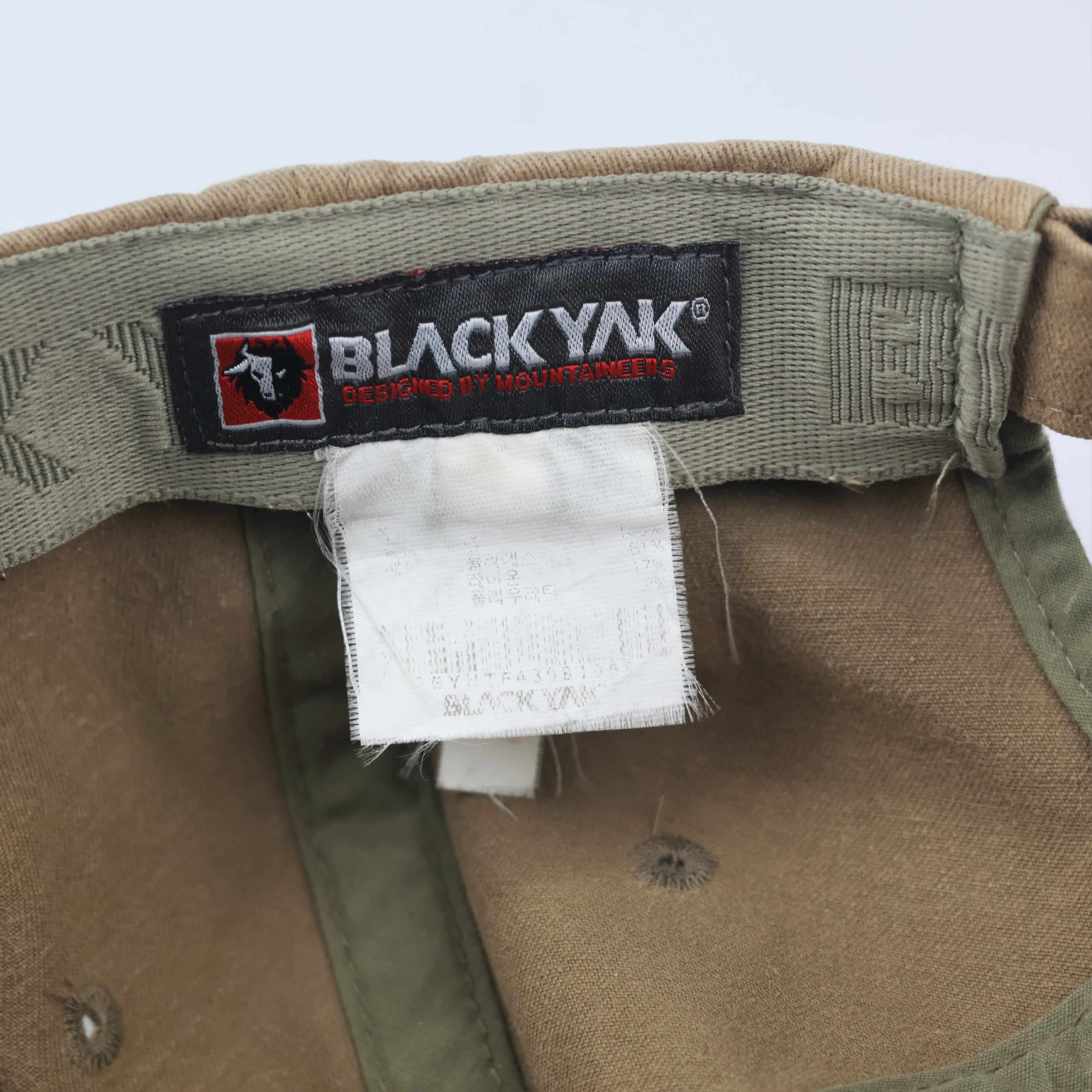 Premium Black Yak Outdoor Cap - Embroidered Yak Logo Strapback Thrifted Hat