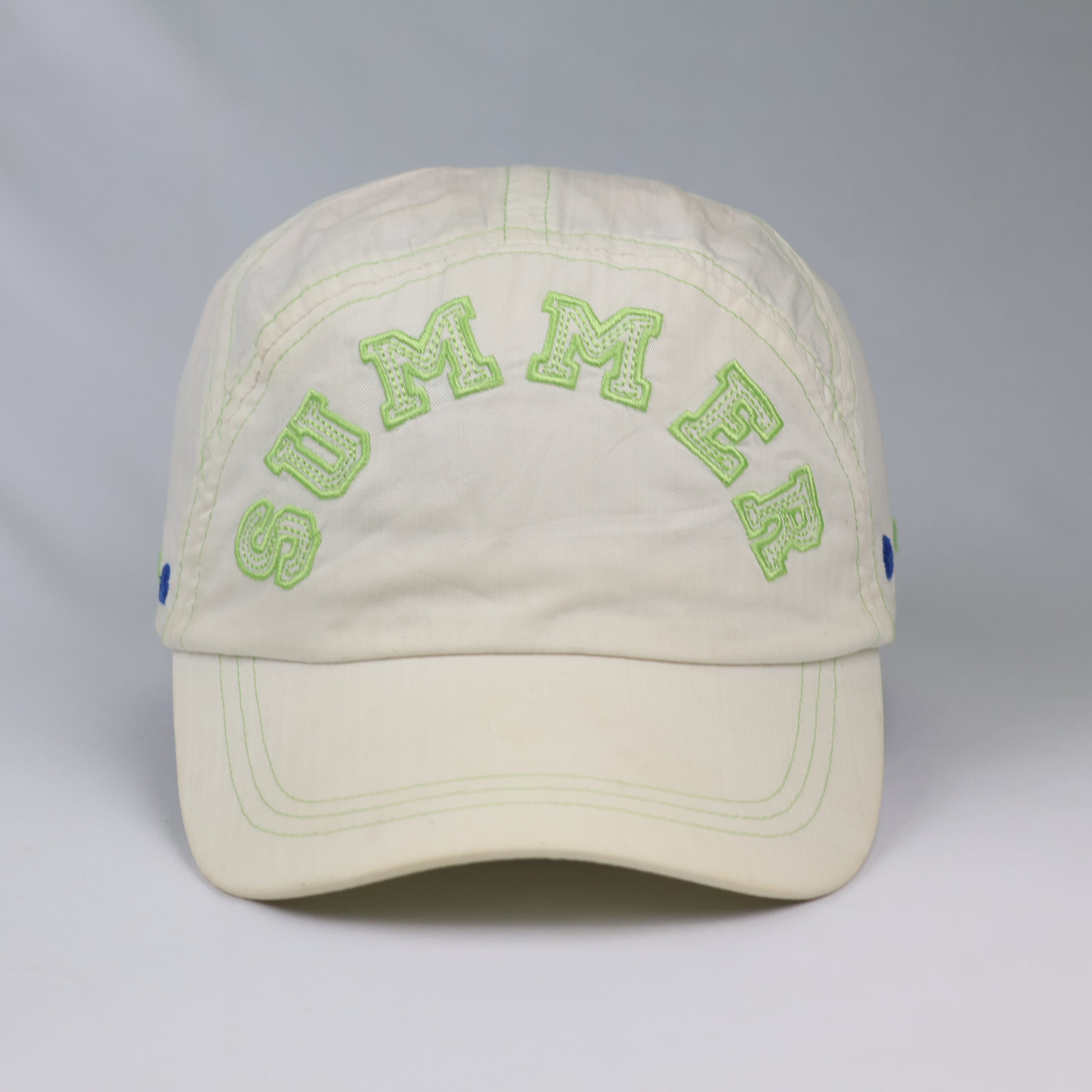 Thrifted Orchestra Cream Nylon Strapback Dad Hat