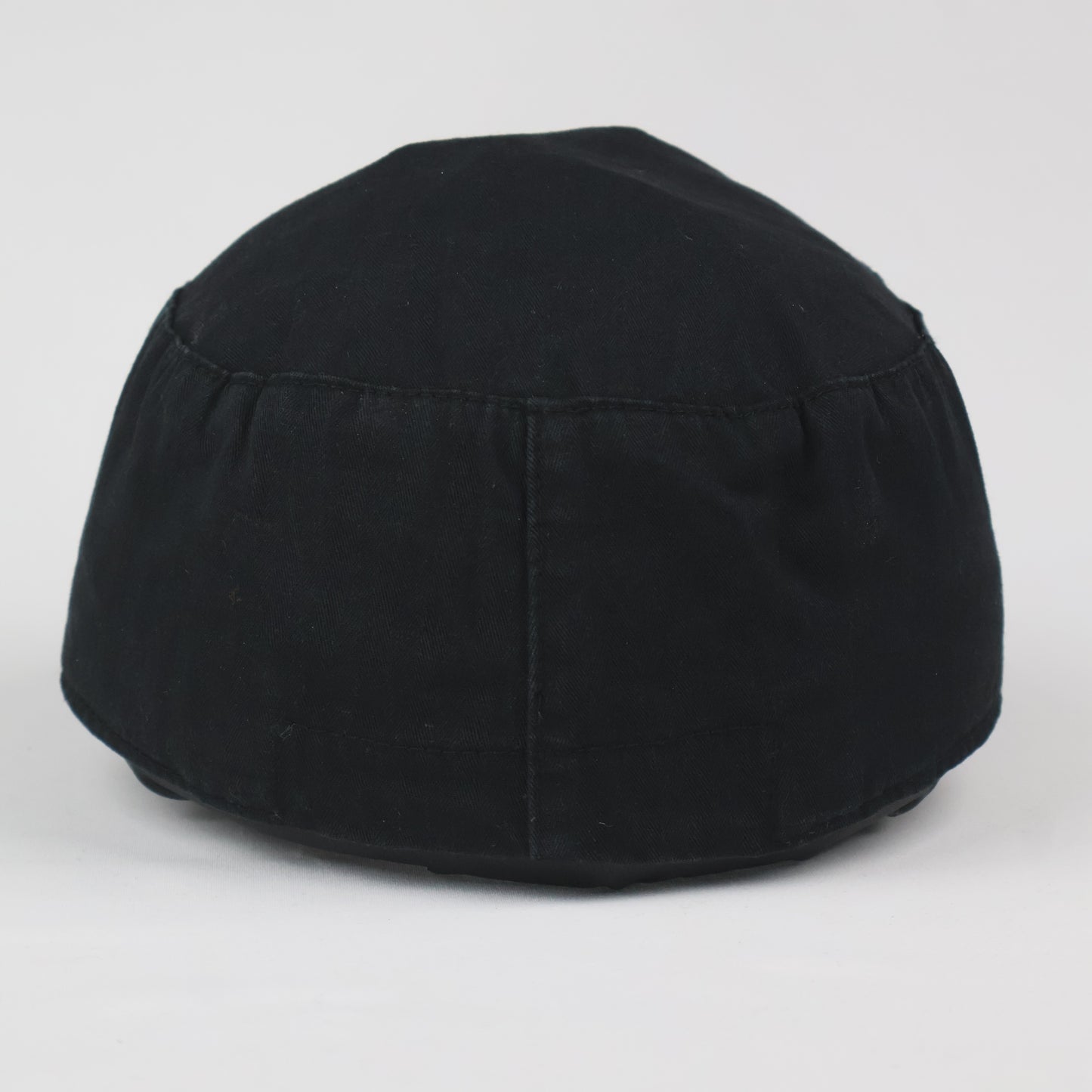 Cadet Cap with Studded Leather Accent - Black