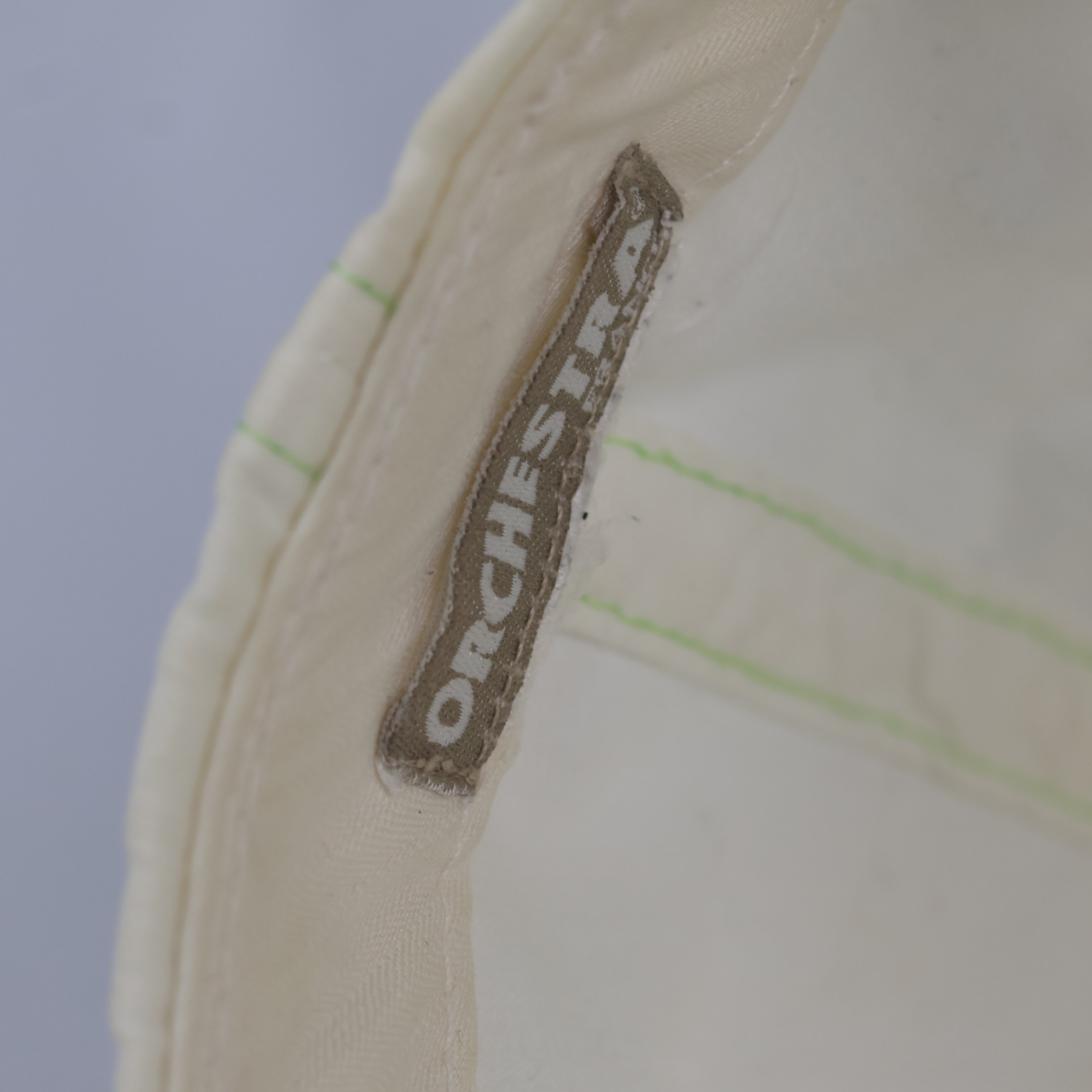 Thrifted Orchestra Cream Nylon Strapback Dad Hat