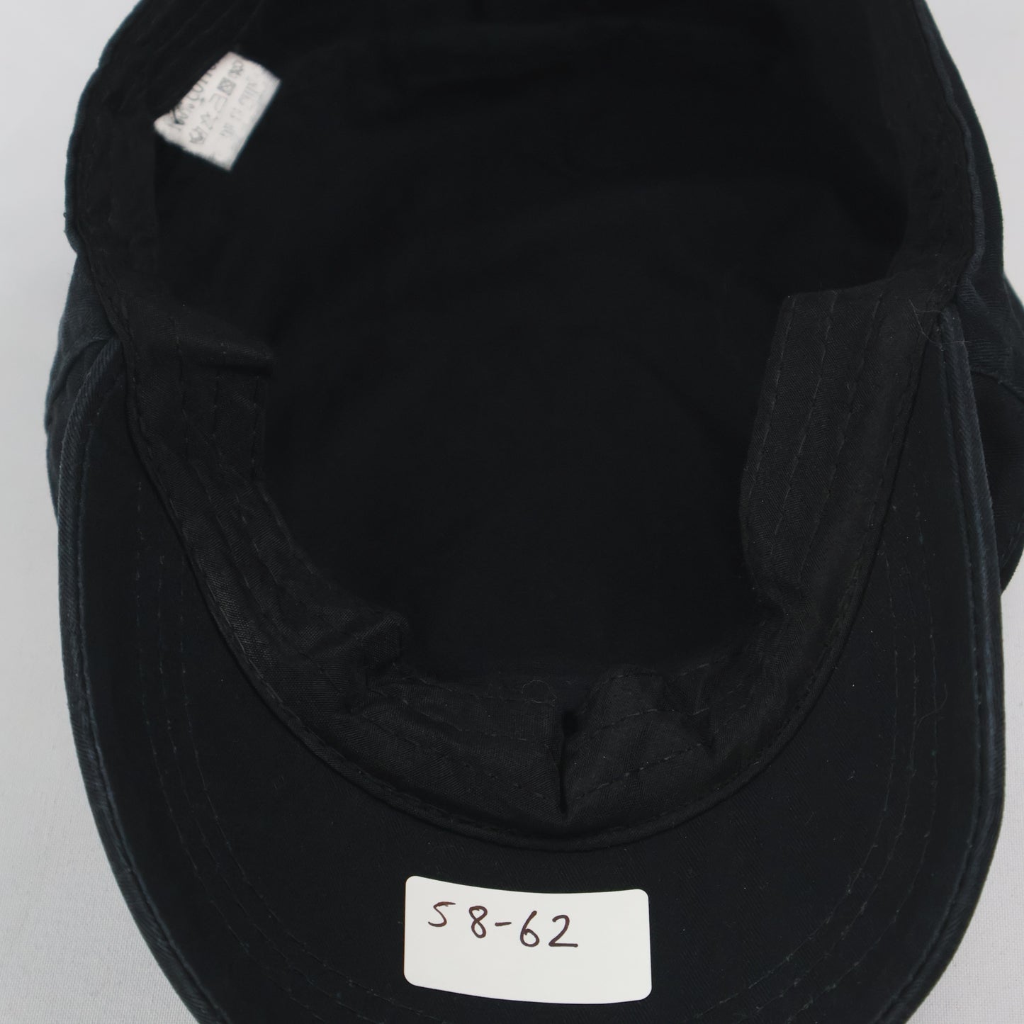 Cadet Cap with Studded Leather Accent - Black