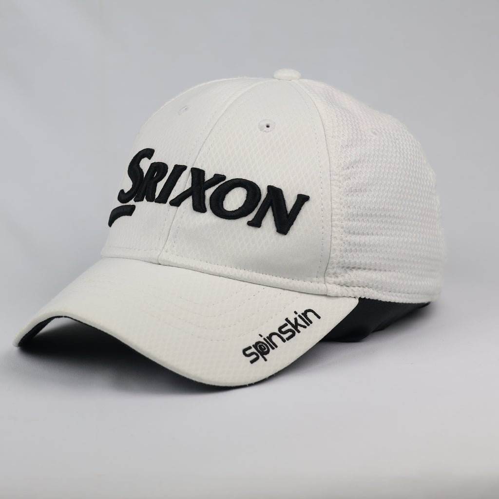 Thrifted Srixon Spinskin White Performance Golf Hat