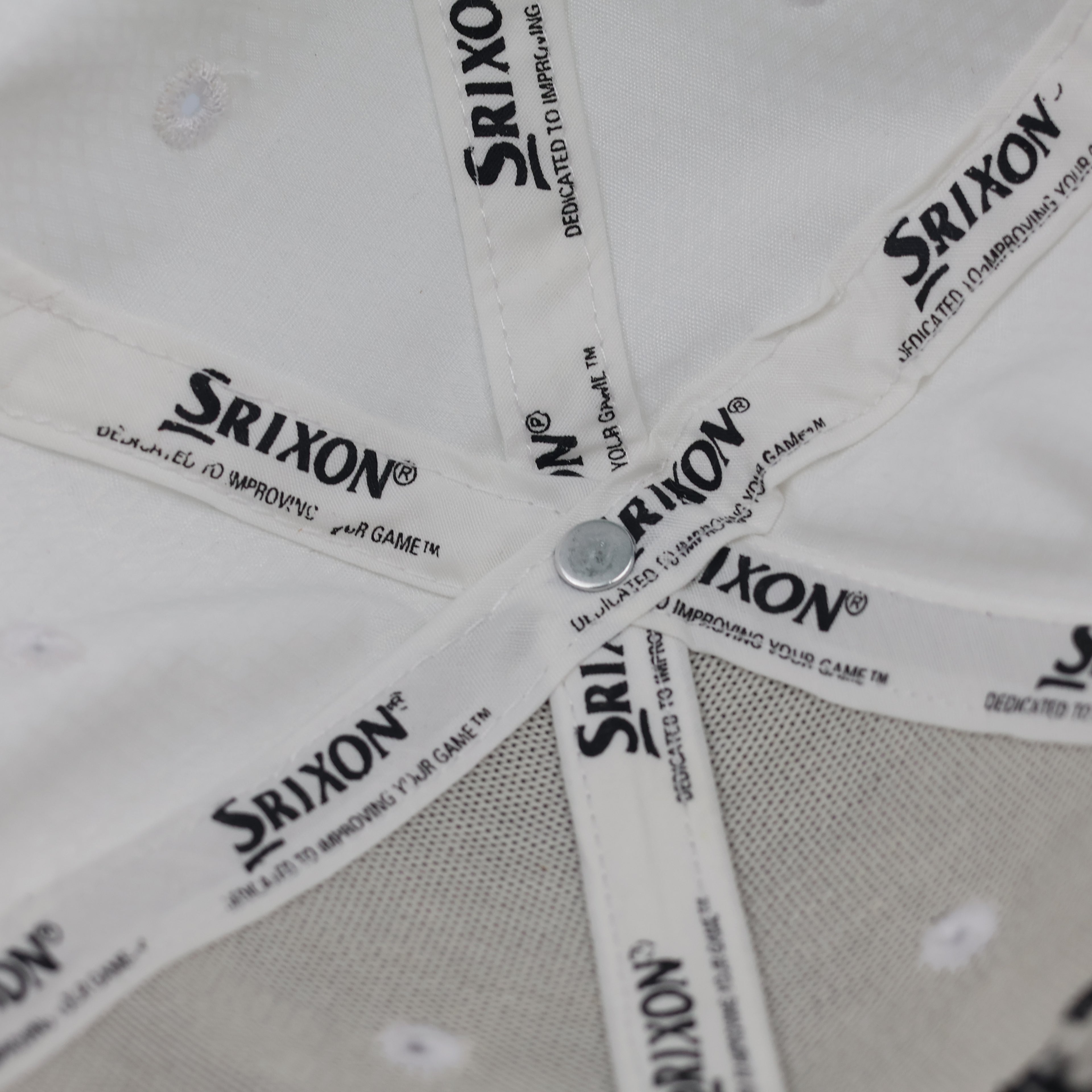 Thrifted Srixon Spinskin White Performance Golf Hat