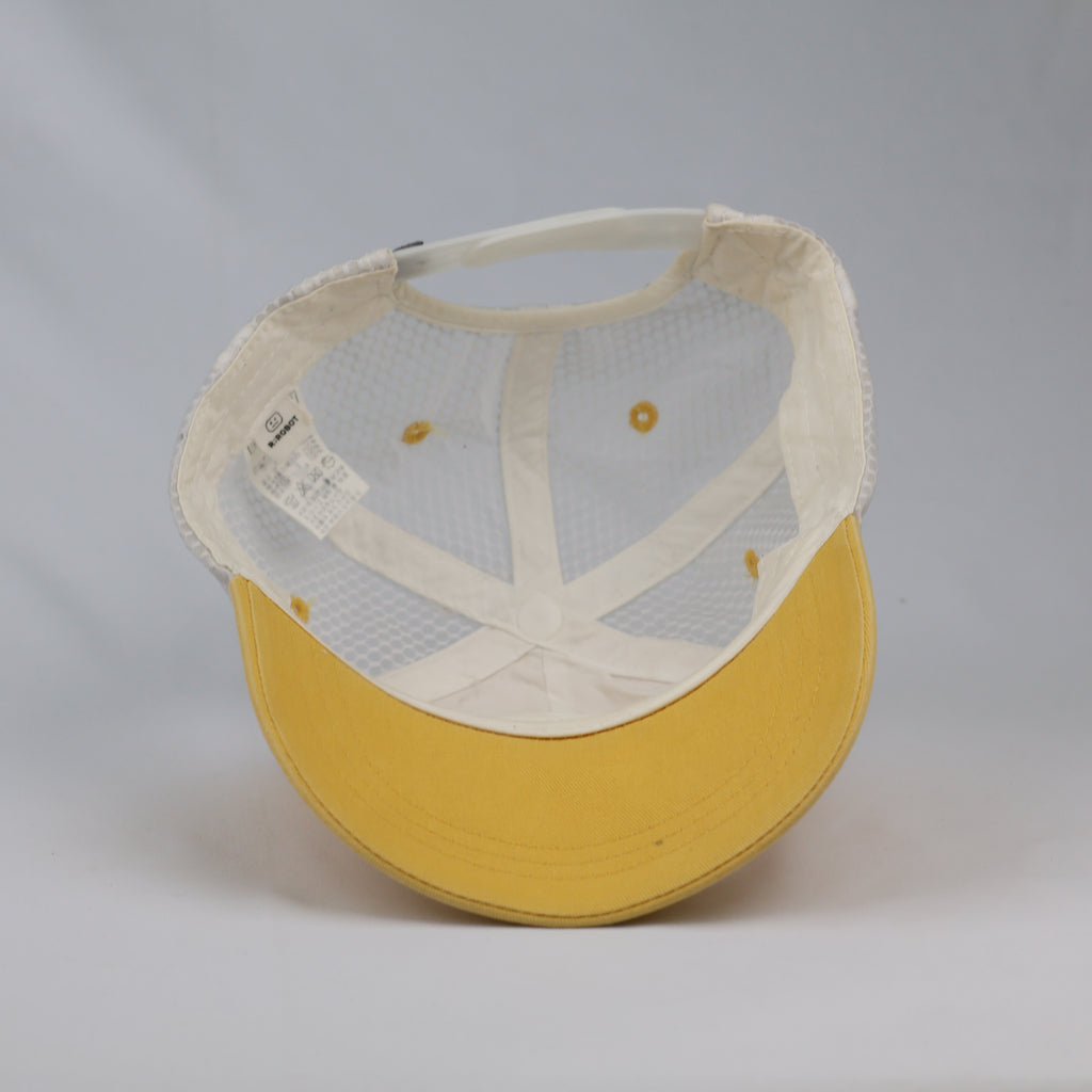R:Robot Yellow Graphic Trucker Baseball Thrifted Hat