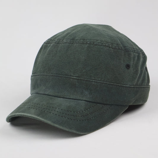 Washed Cotton Cadet Cap - Faded Dark Green