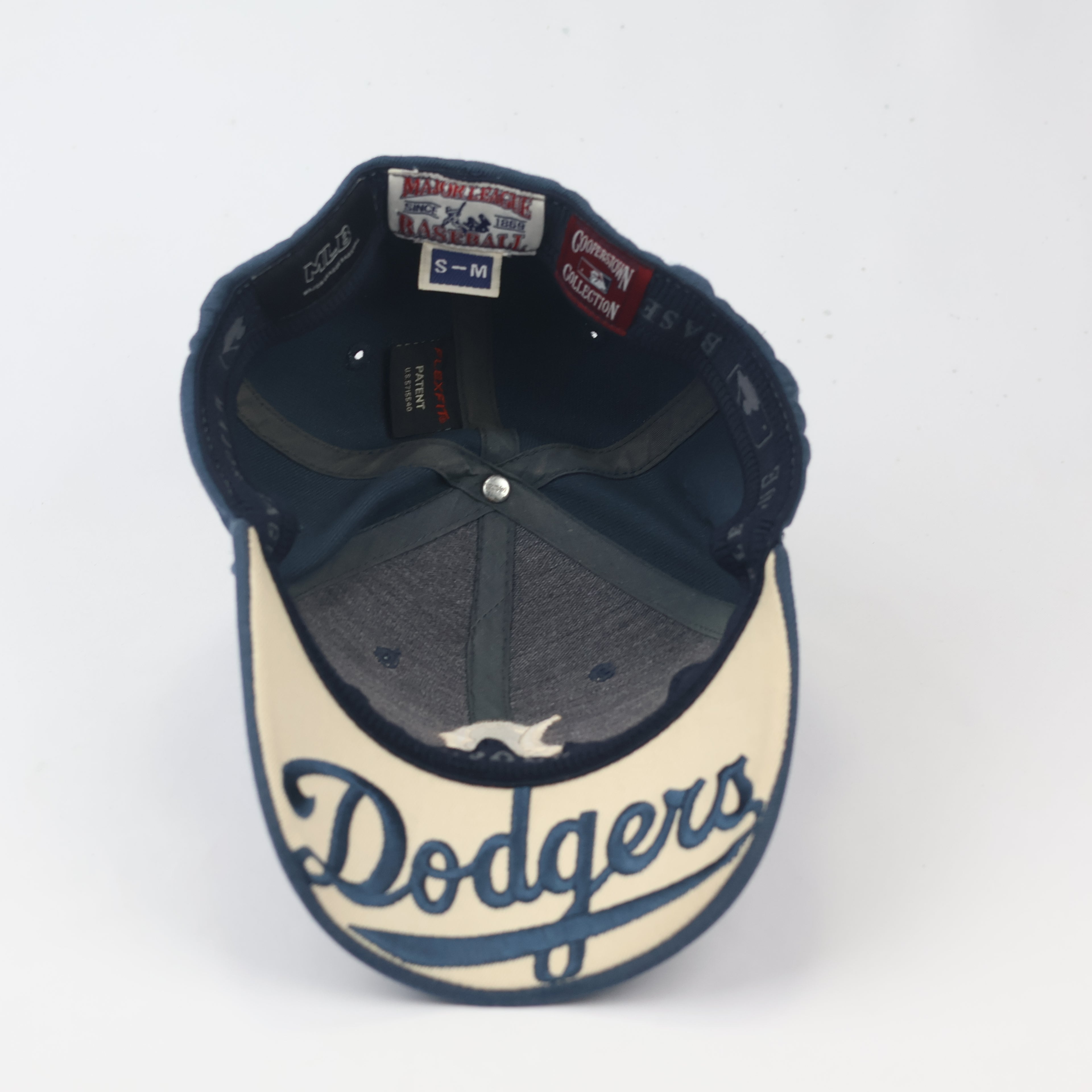 MLB Brooklyn Dodgers Navy Blue Flexfit Thrifted Baseball Cap