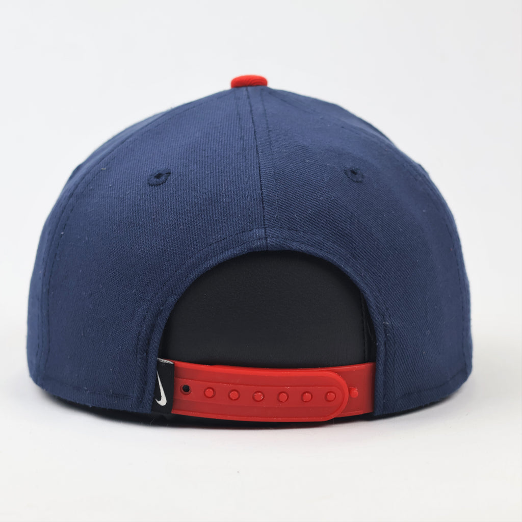 Vintage Nike Pro Dri-FIT Snapback Thrifted Hat - Navy Blue & Red Two-Tone Cap