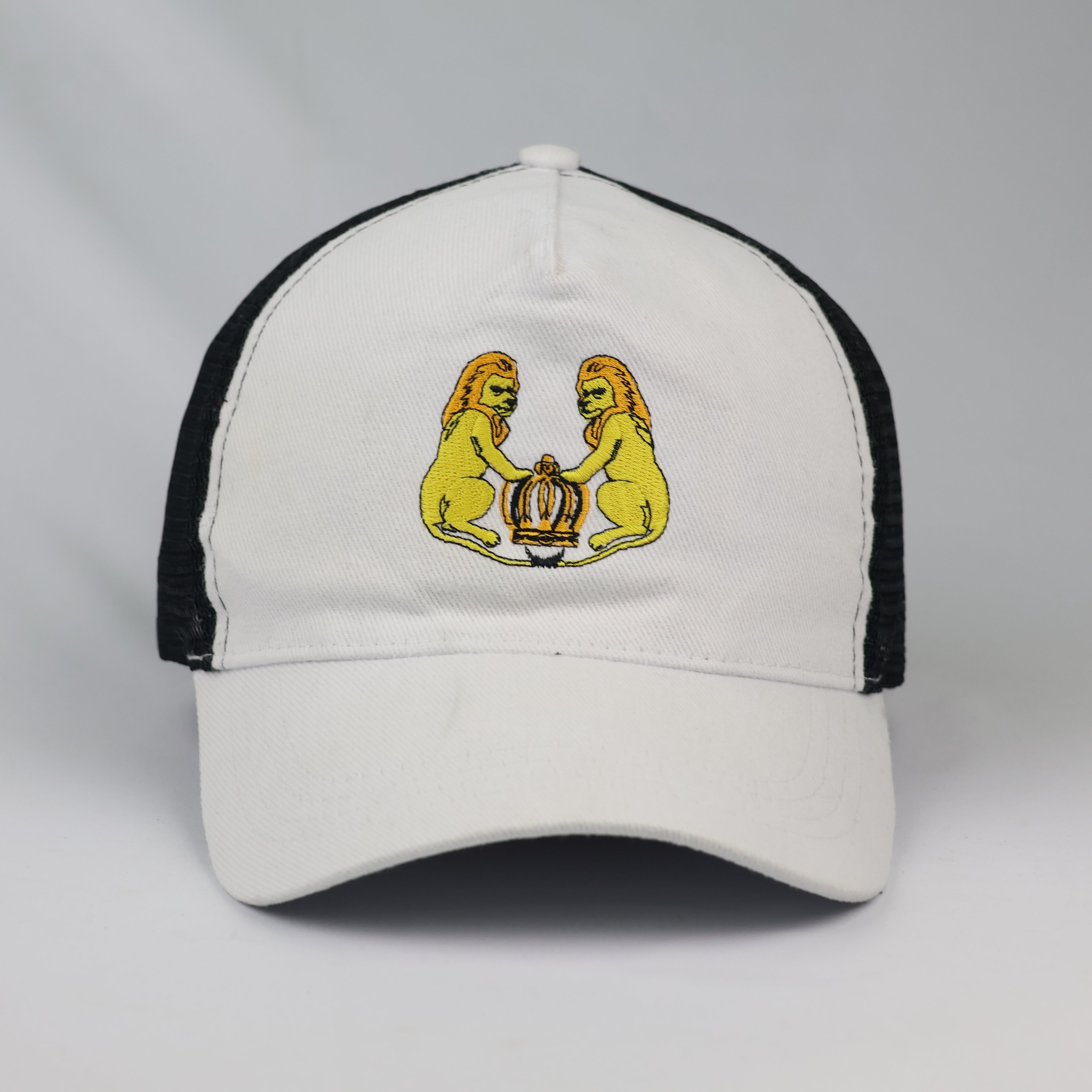 Thrifted K-Up White and Black Snapback Trucker Cap