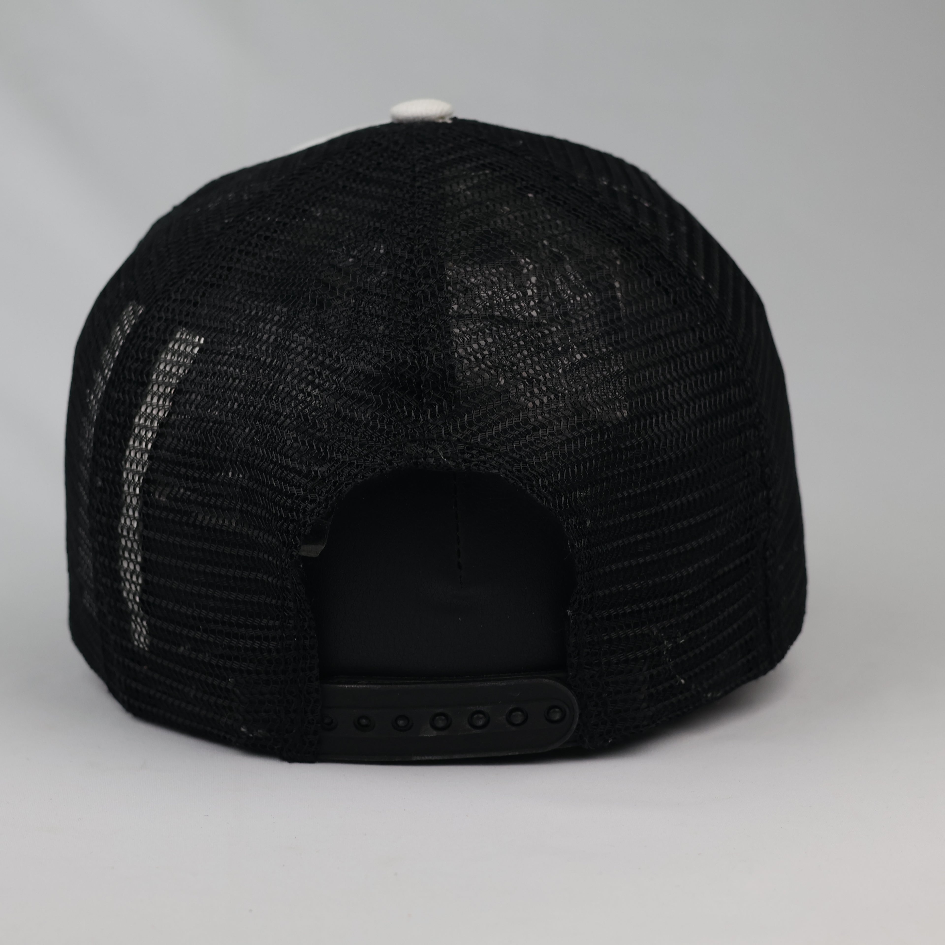 Thrifted K-Up White and Black Snapback Trucker Cap