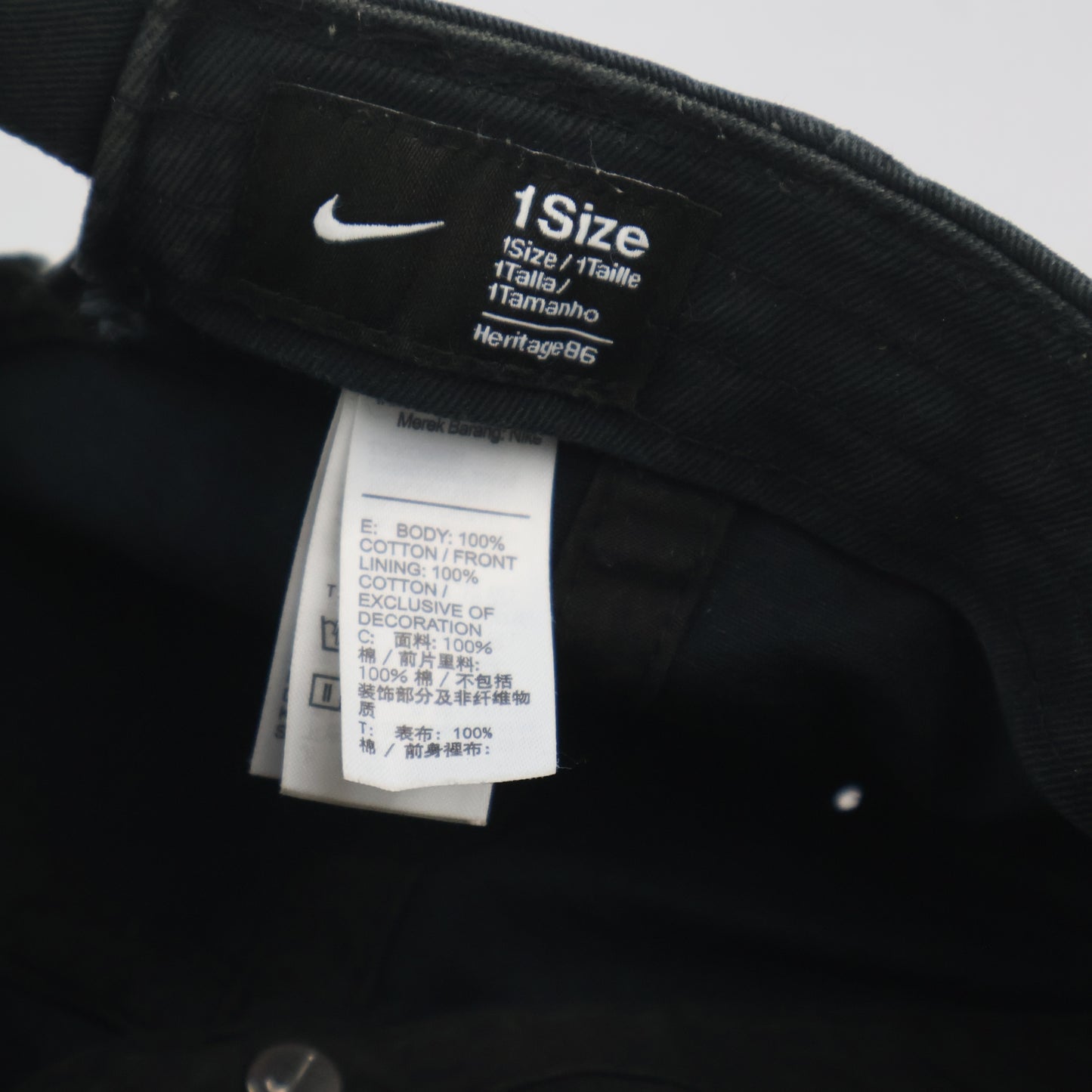 Nike Heritage 86 Distressed Dad Cap - Faded Black