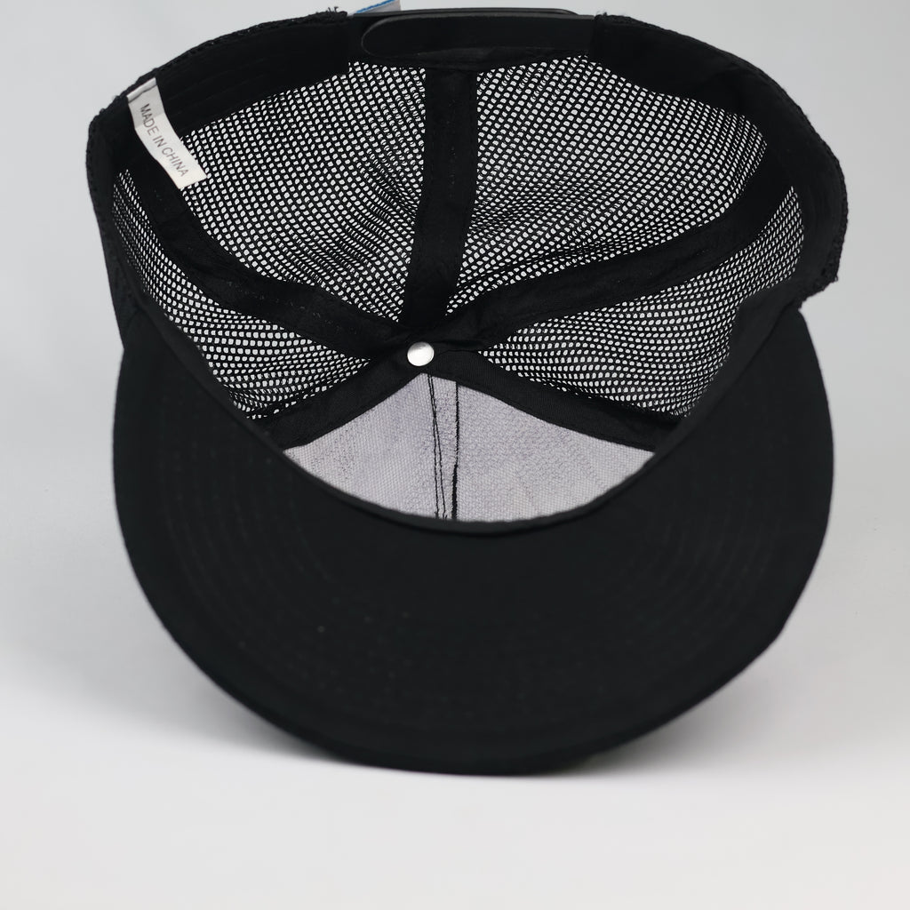 Thrifted Cardo Black Snapback Trucker Cap