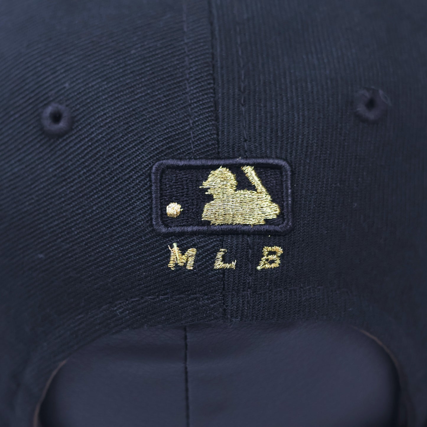Vintage MLB New York Yankees Gold Embroidered Thrifted Cap - Black