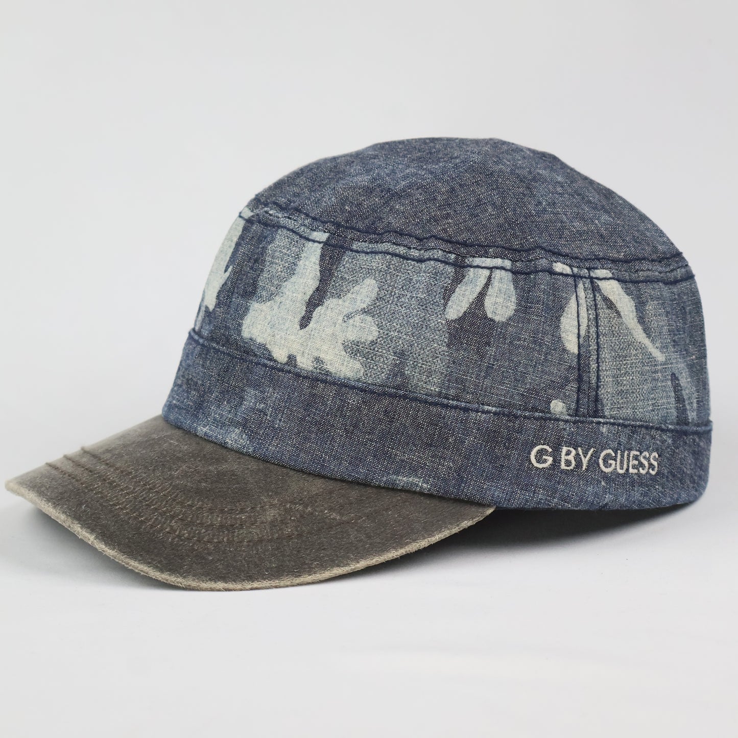 "G BY GUESS" Denim Camo Cap - Blue/Grey