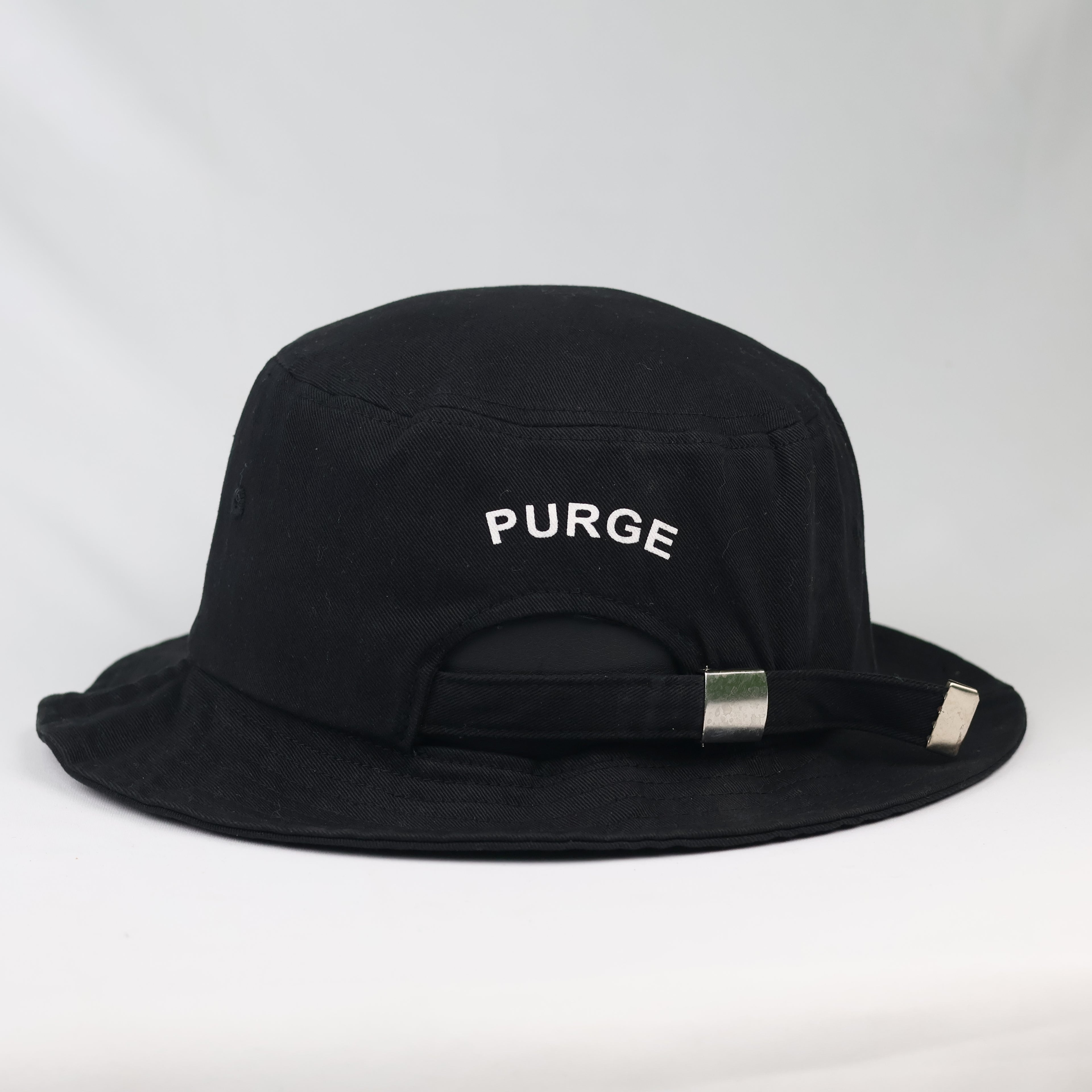 Thrifted Hanlianxiu Black Cotton Purge Bucket Hat